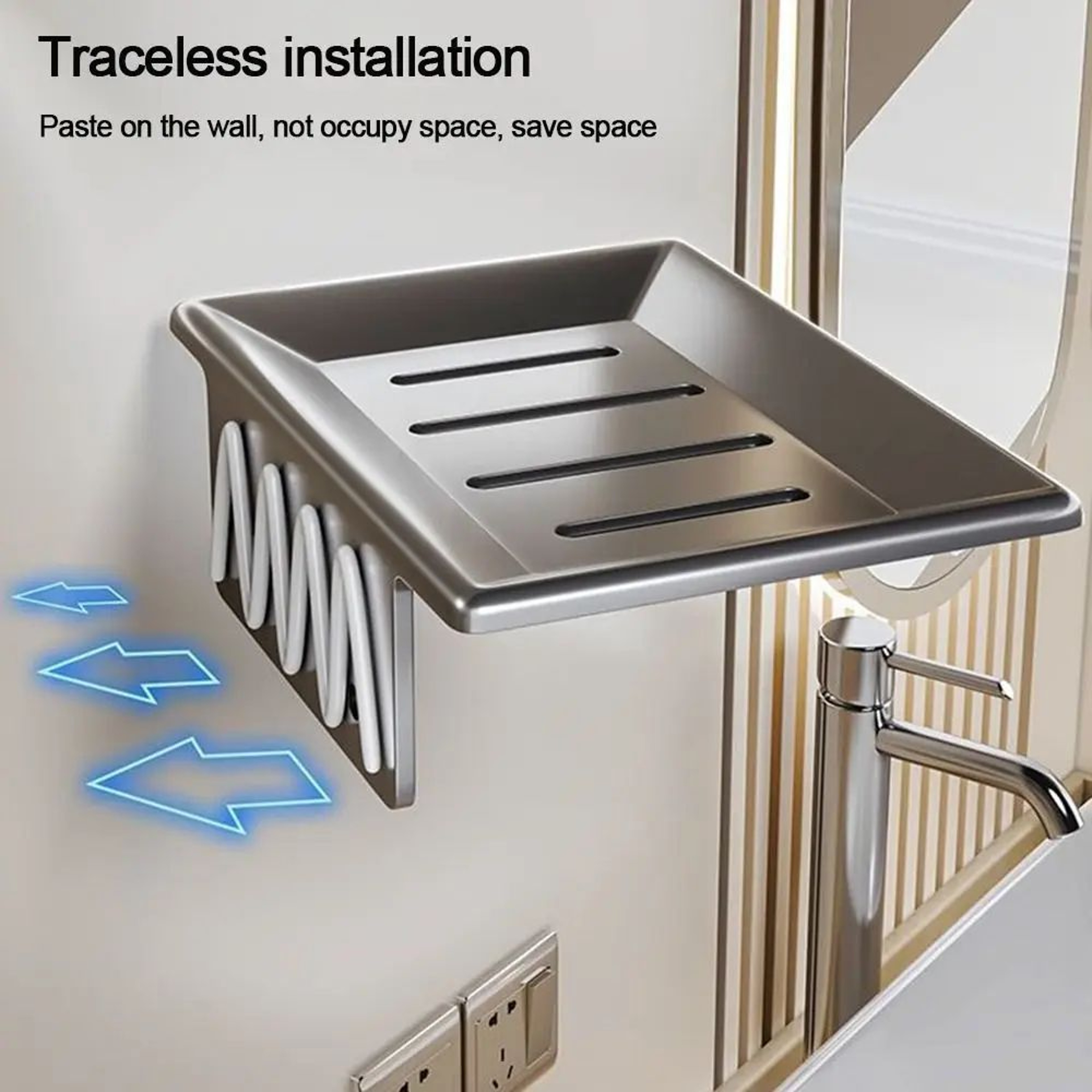 No Drill Metal Wall Mounted Soap Holder 3
