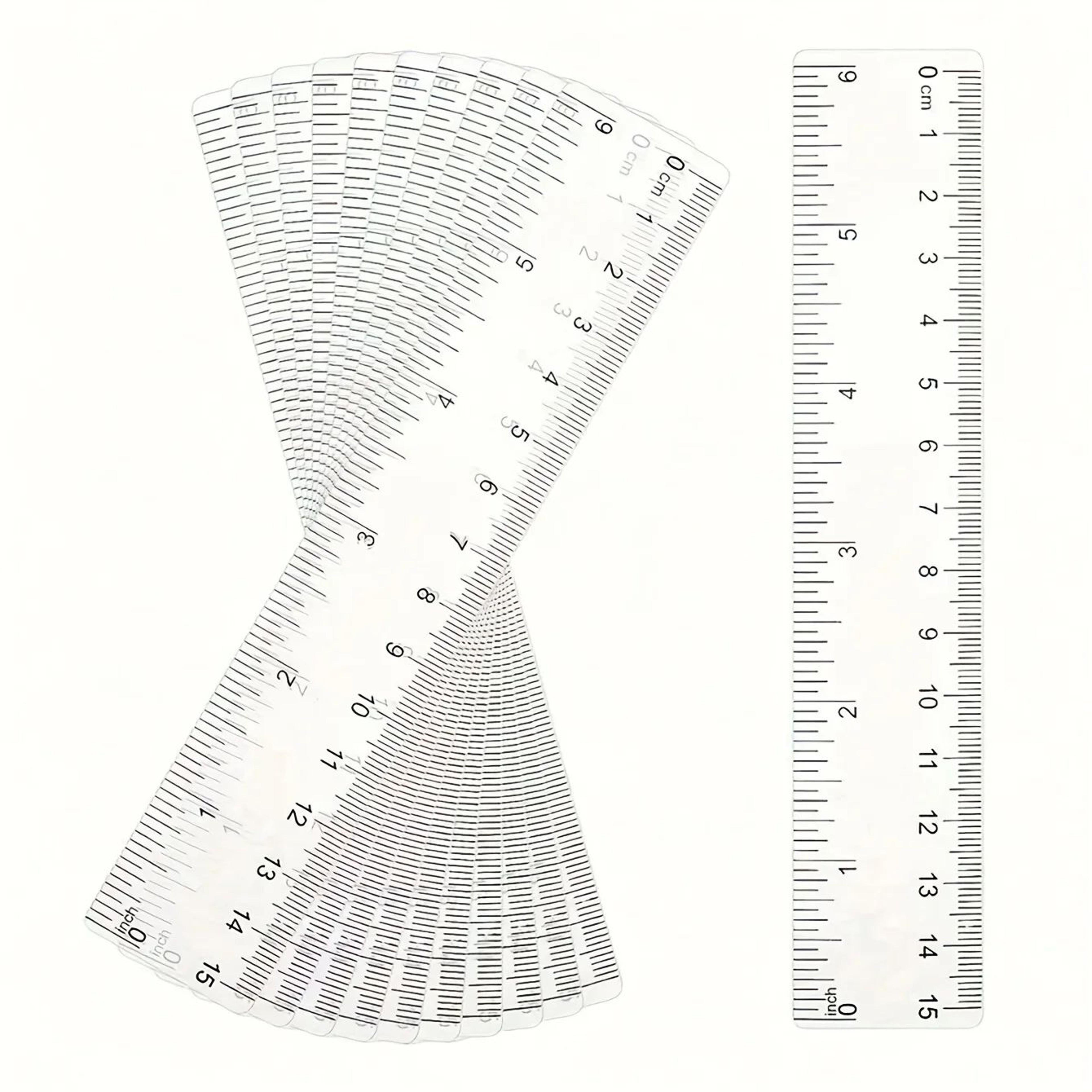 10pcs Transparent School Rulers 0