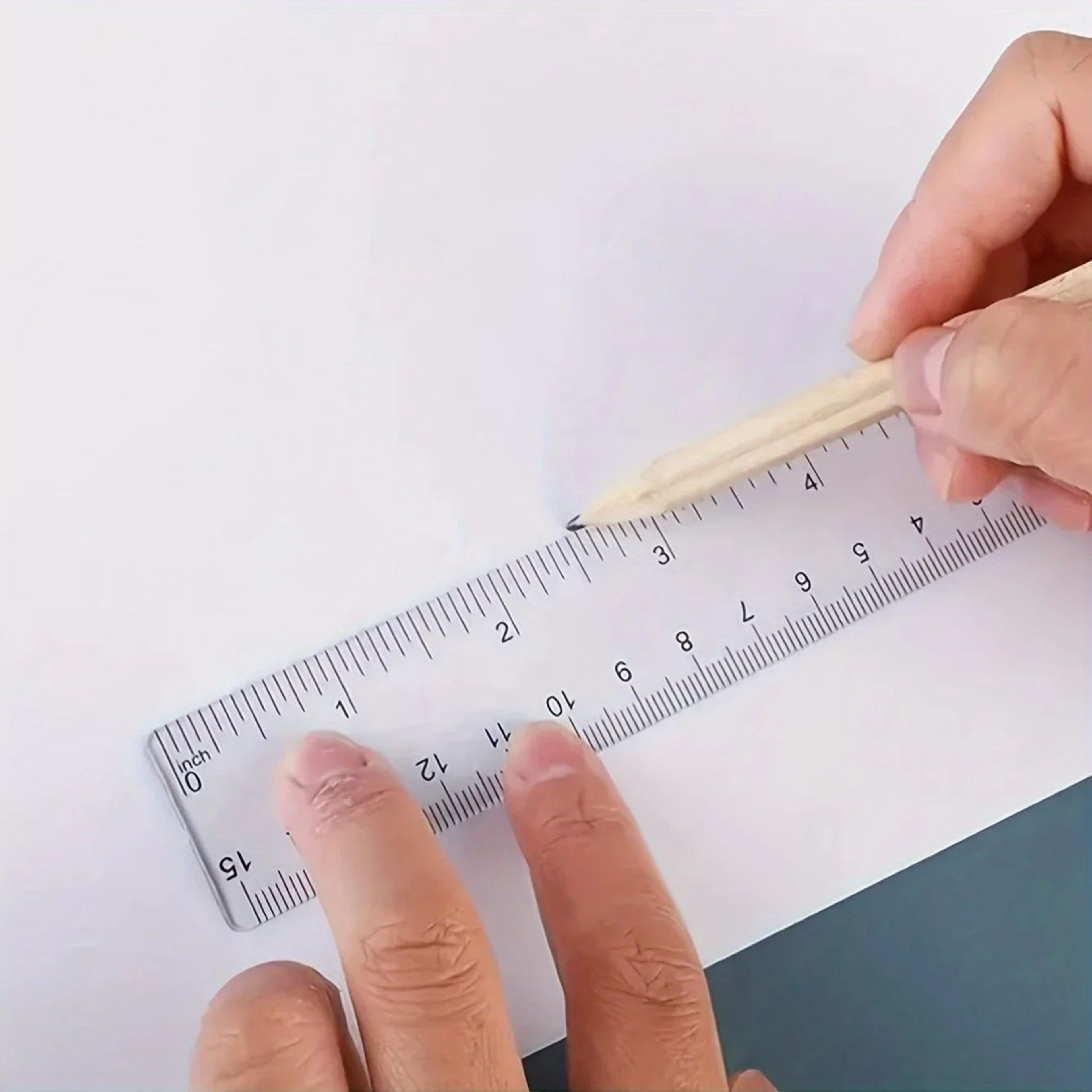 10pcs Transparent School Rulers 3