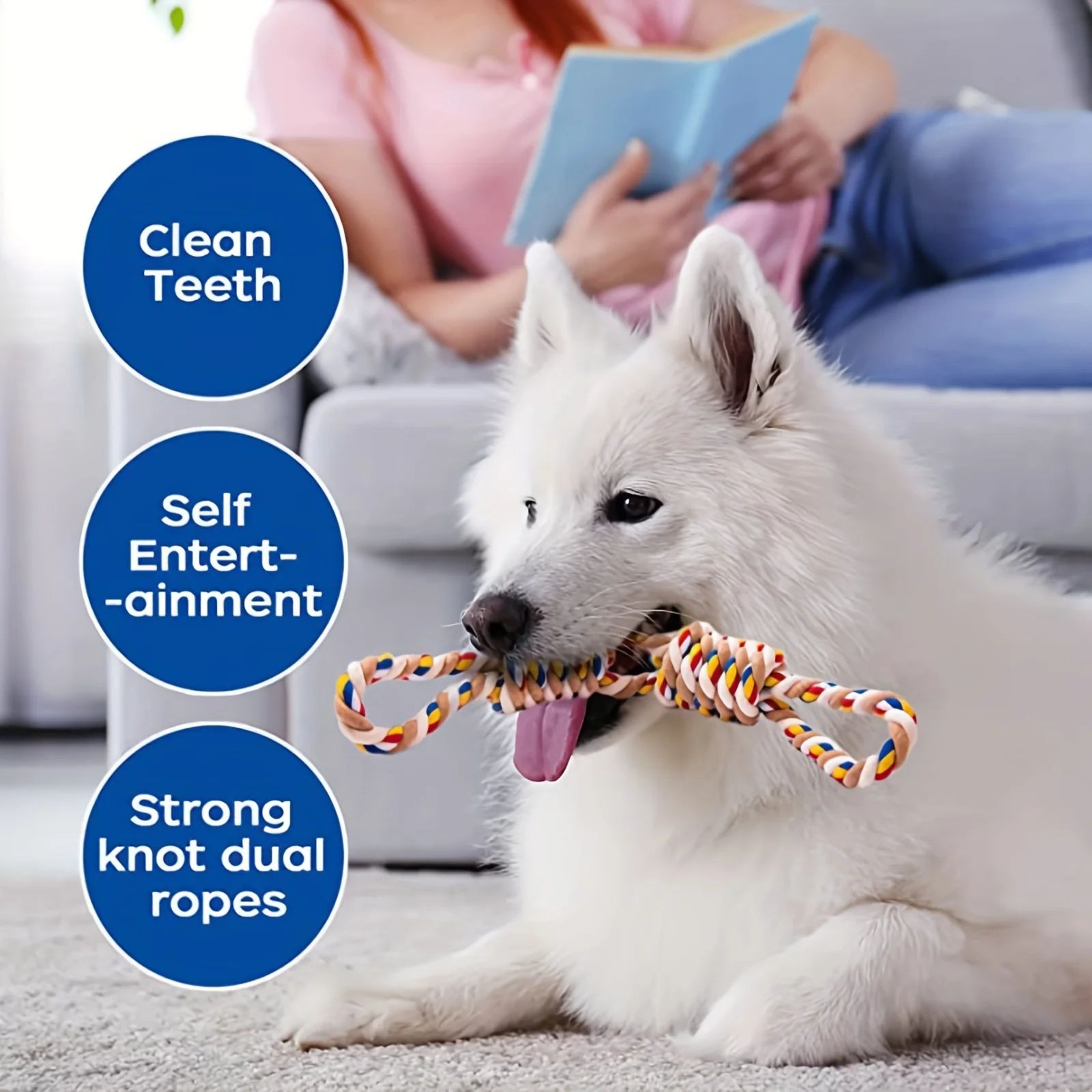 Indestructible Rope Dog Toy For Medium Large Dogs 4