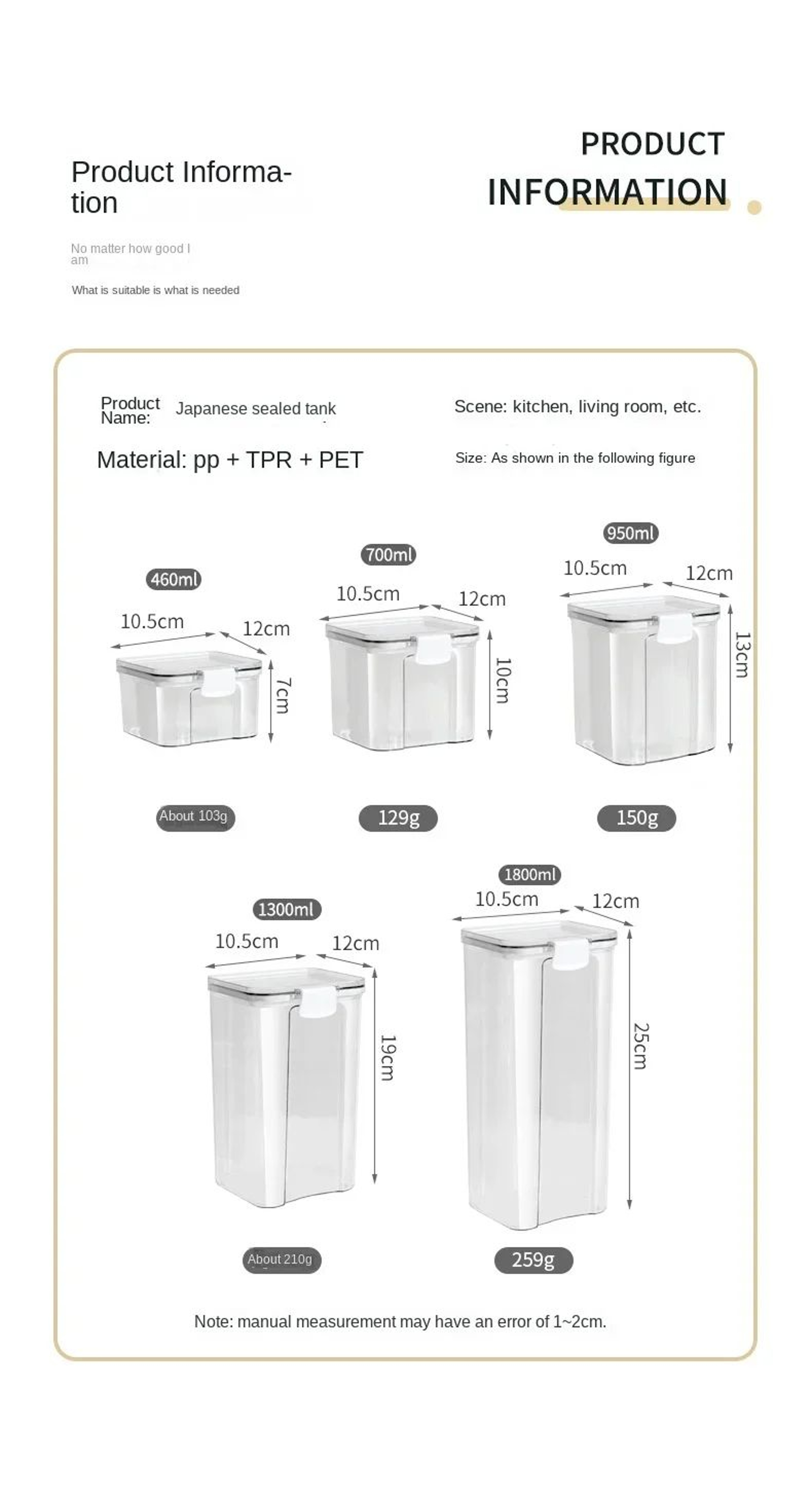 Sealed Airtight Storage Jar Set 9