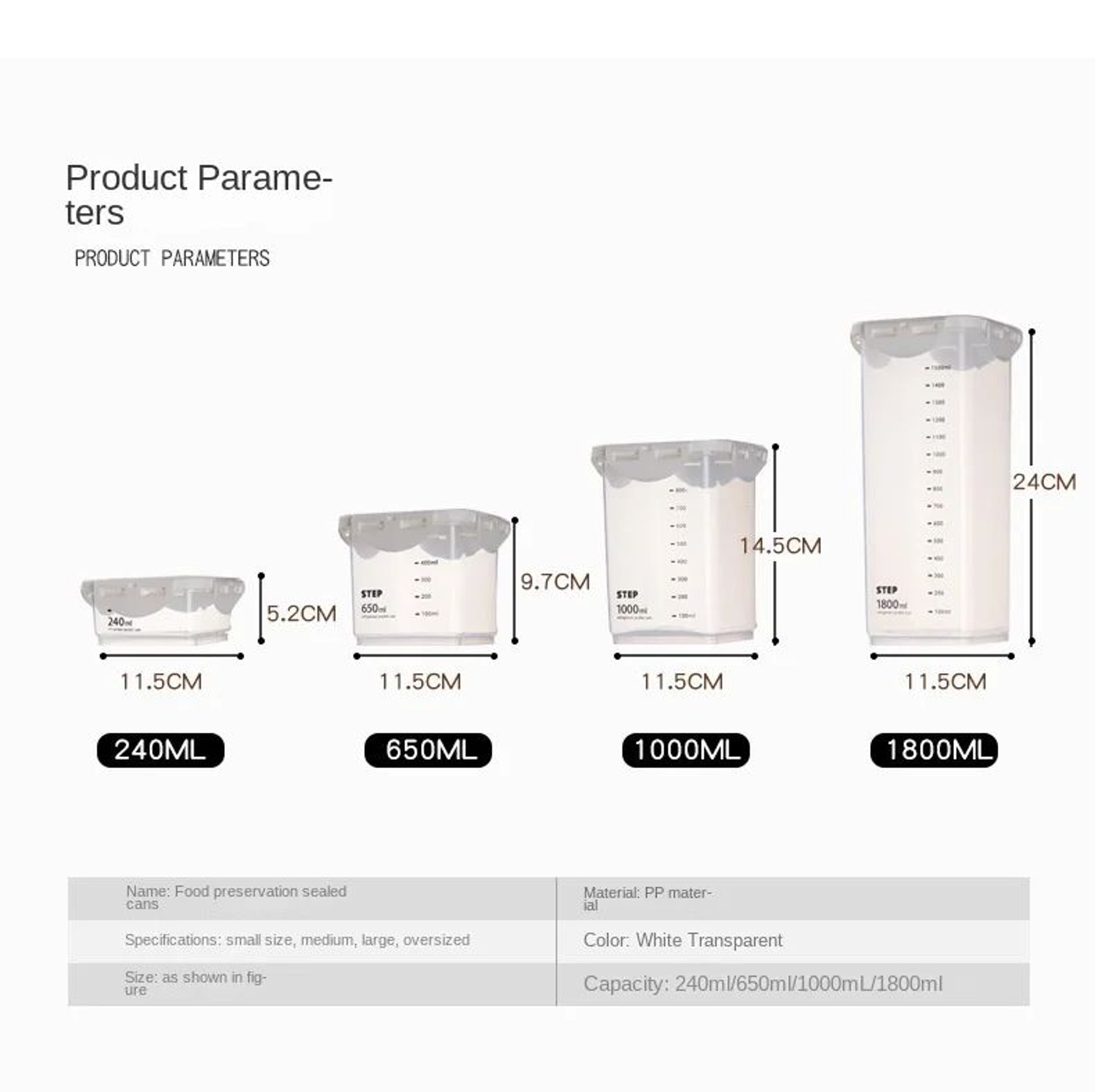 Large Capacity Sealed Food Storage Container 11