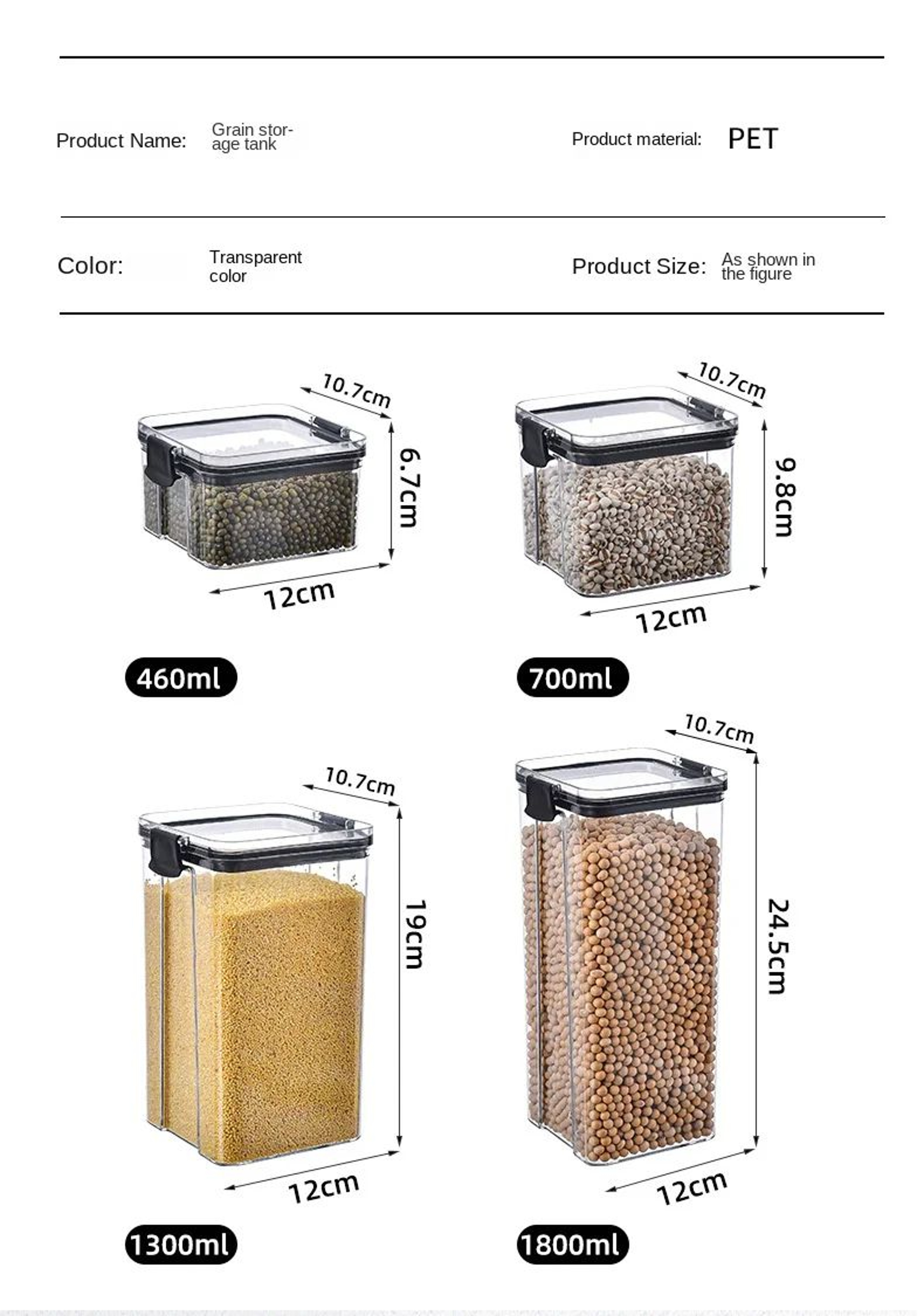 Stackable Airtight Kitchen Storage Jar Set 13
