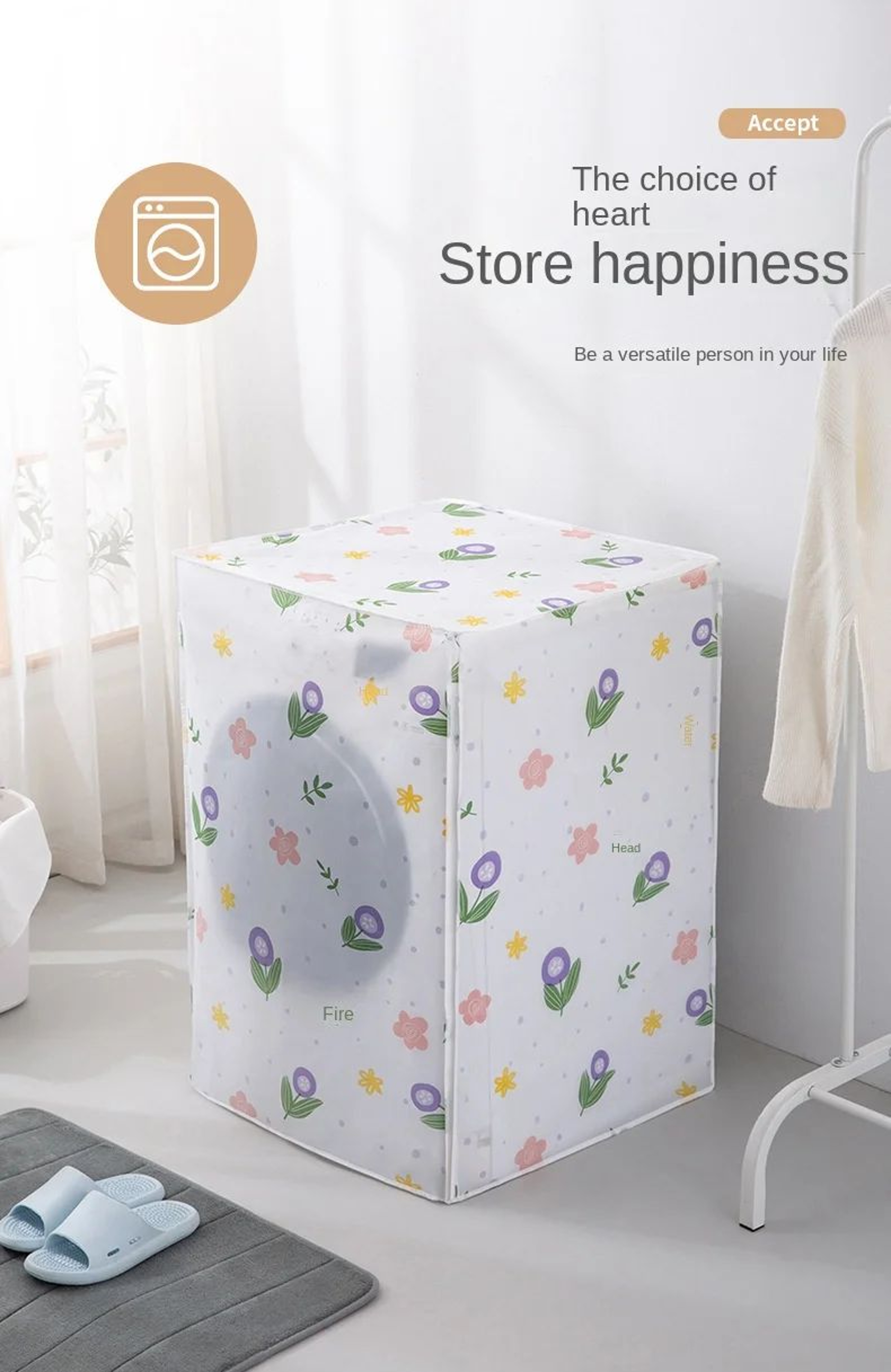 Waterproof Cartoon Washing Machine Dust Cover 7