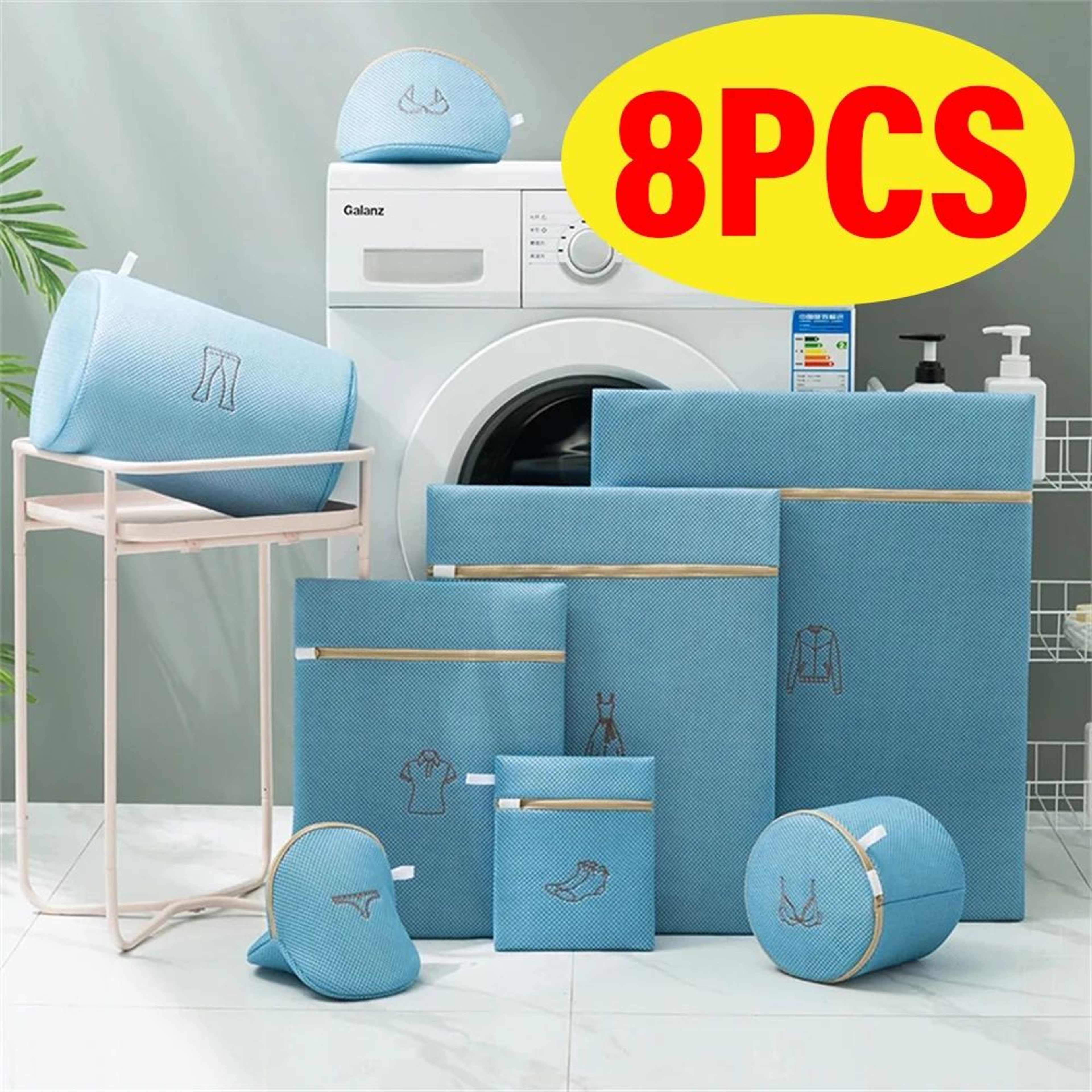 8Pack Laundry Protection Wash Bags 0
