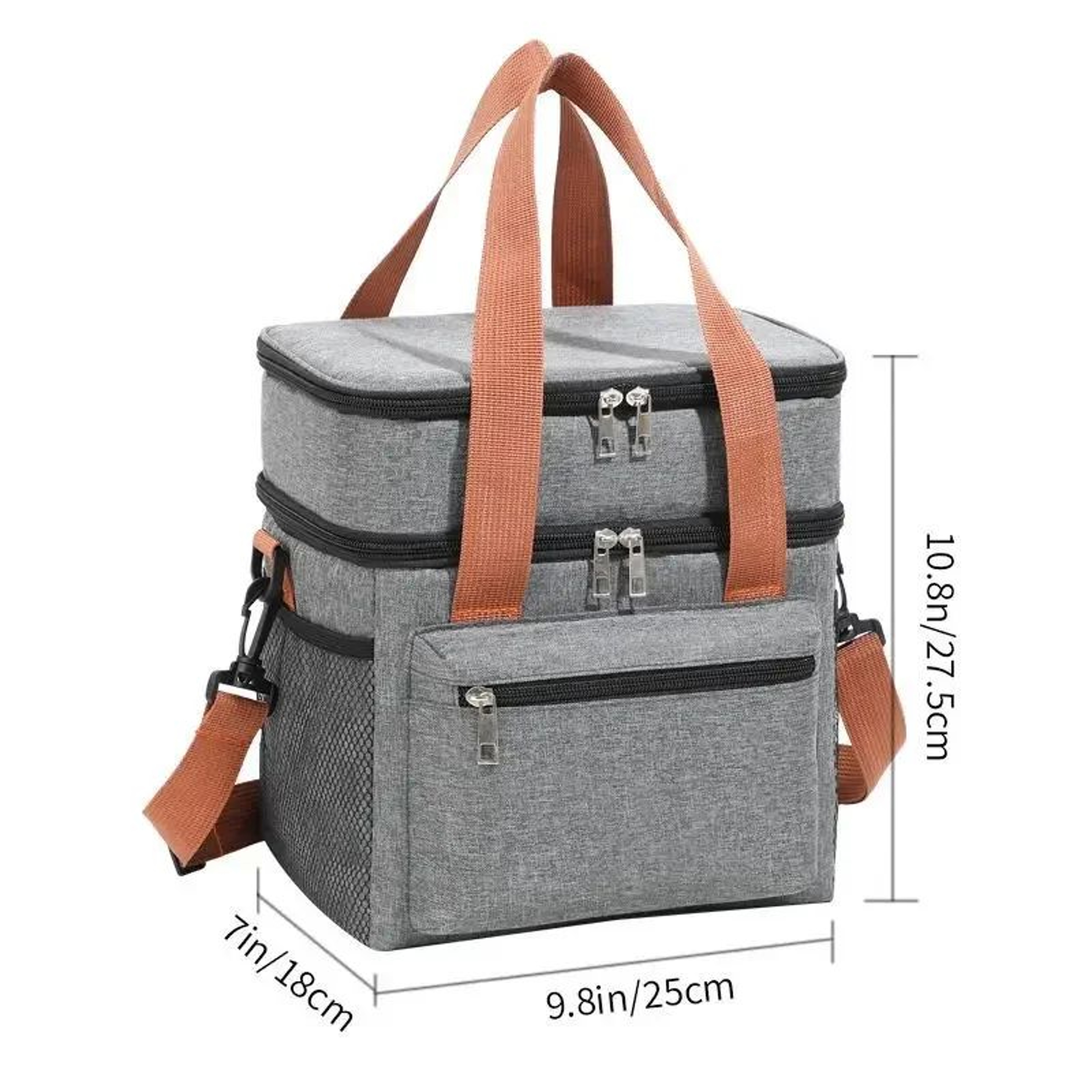 Double Layer Large Capacity Thermal Lunch Bag 13