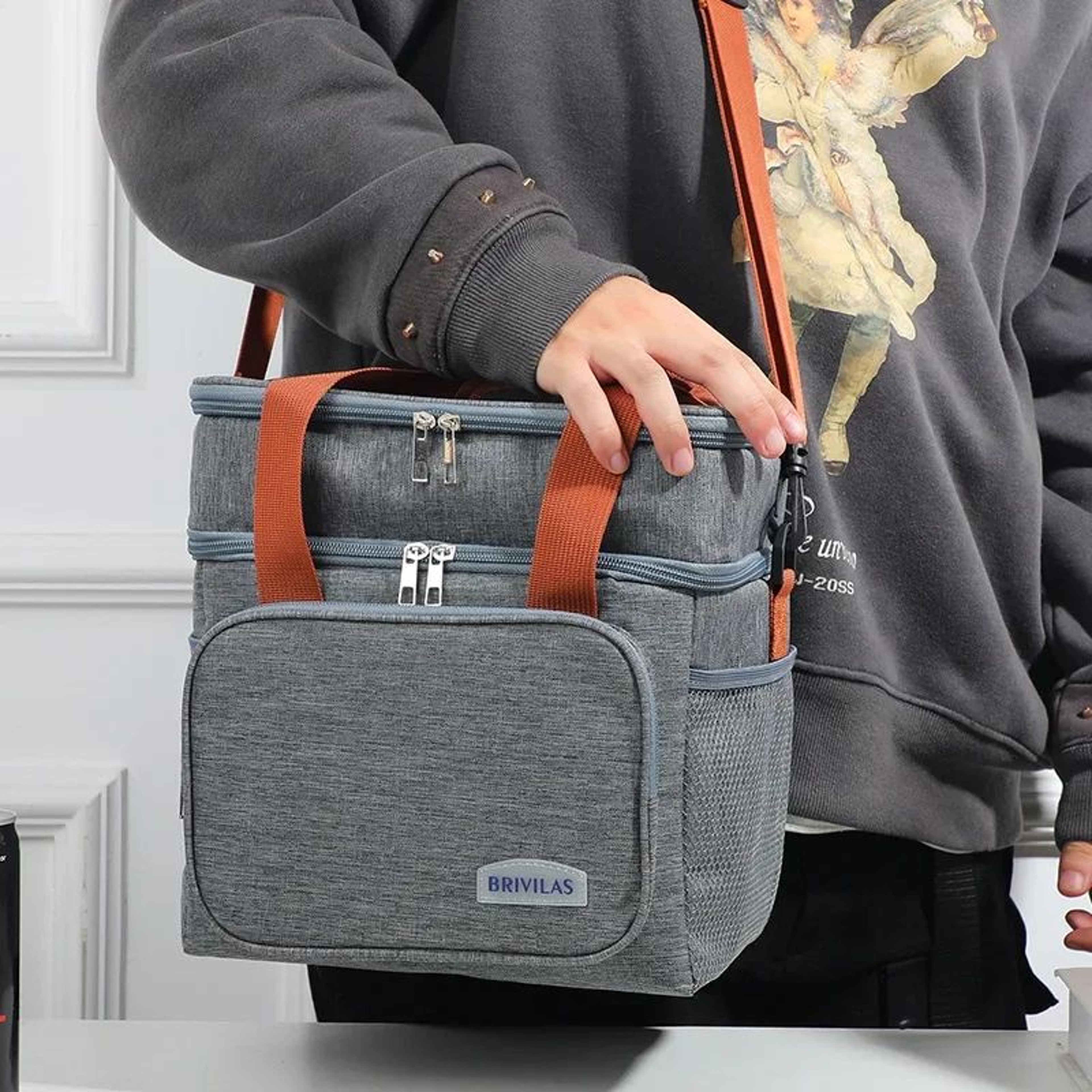 Double Layer Thermal Picnic Lunch Bag 4
