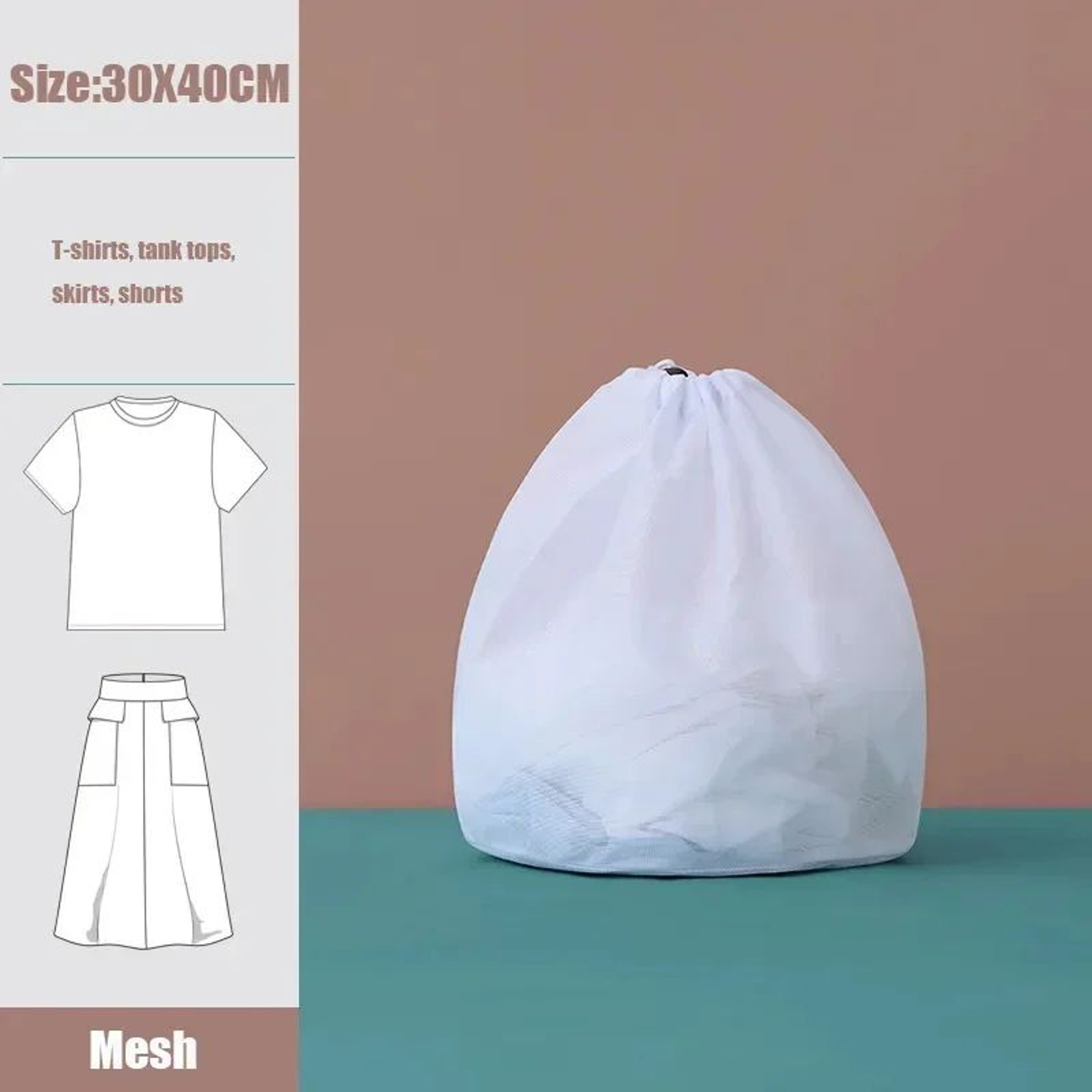 Drawstring Mesh Laundry Wash Bag 7