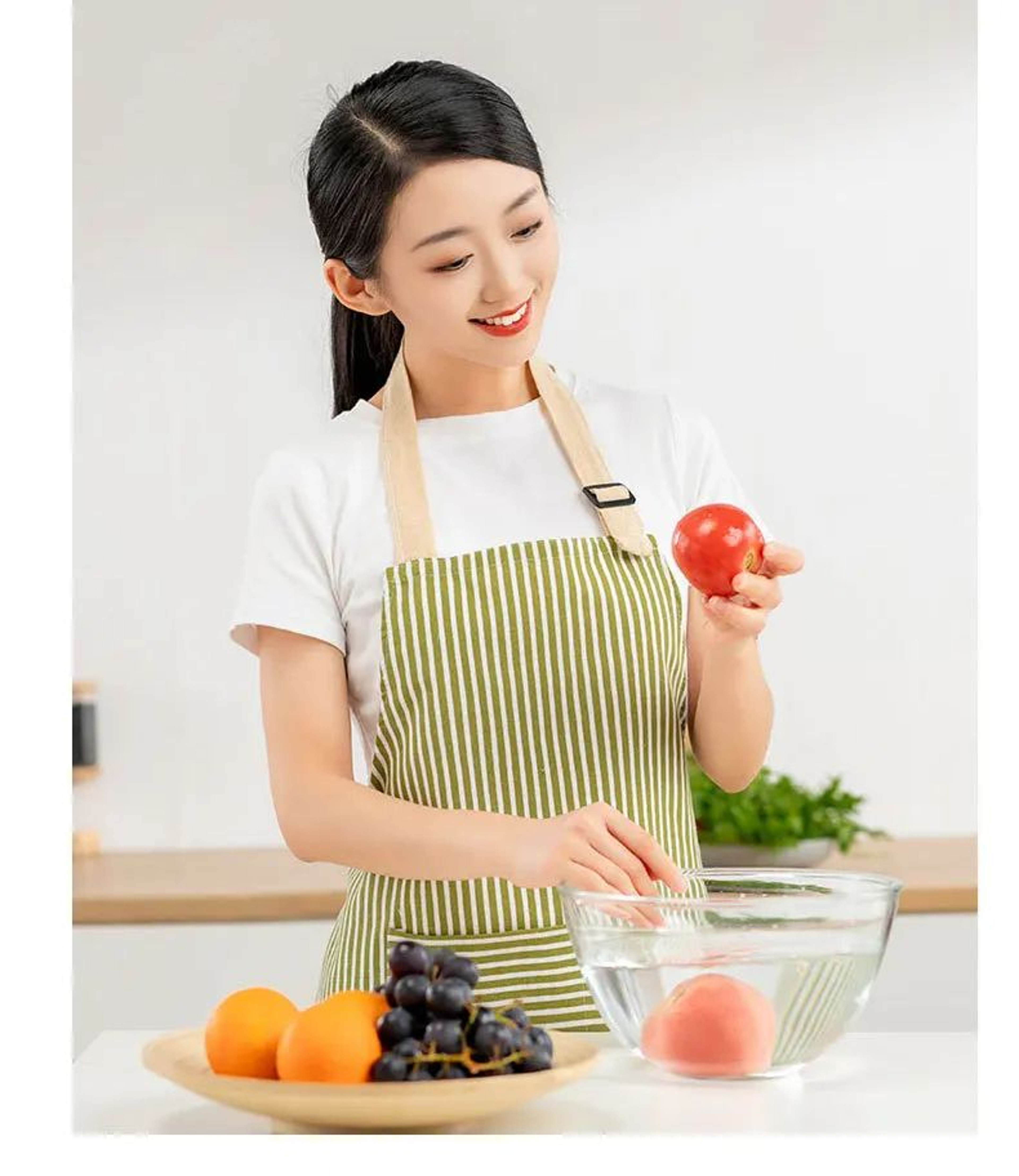 Linen Striped Japanese Style Apron 12