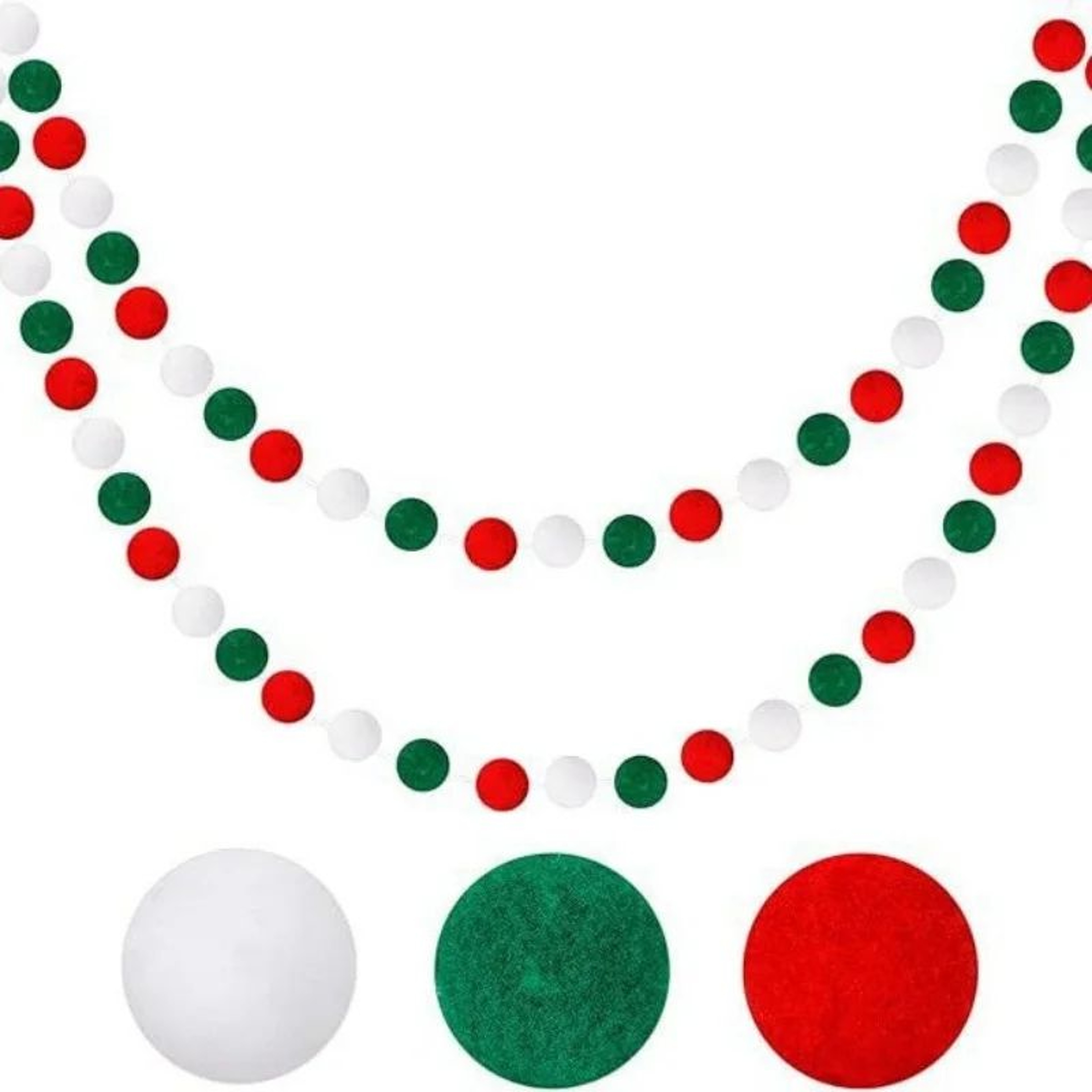 Christmas Hanging Pom Pom Ball Set 9