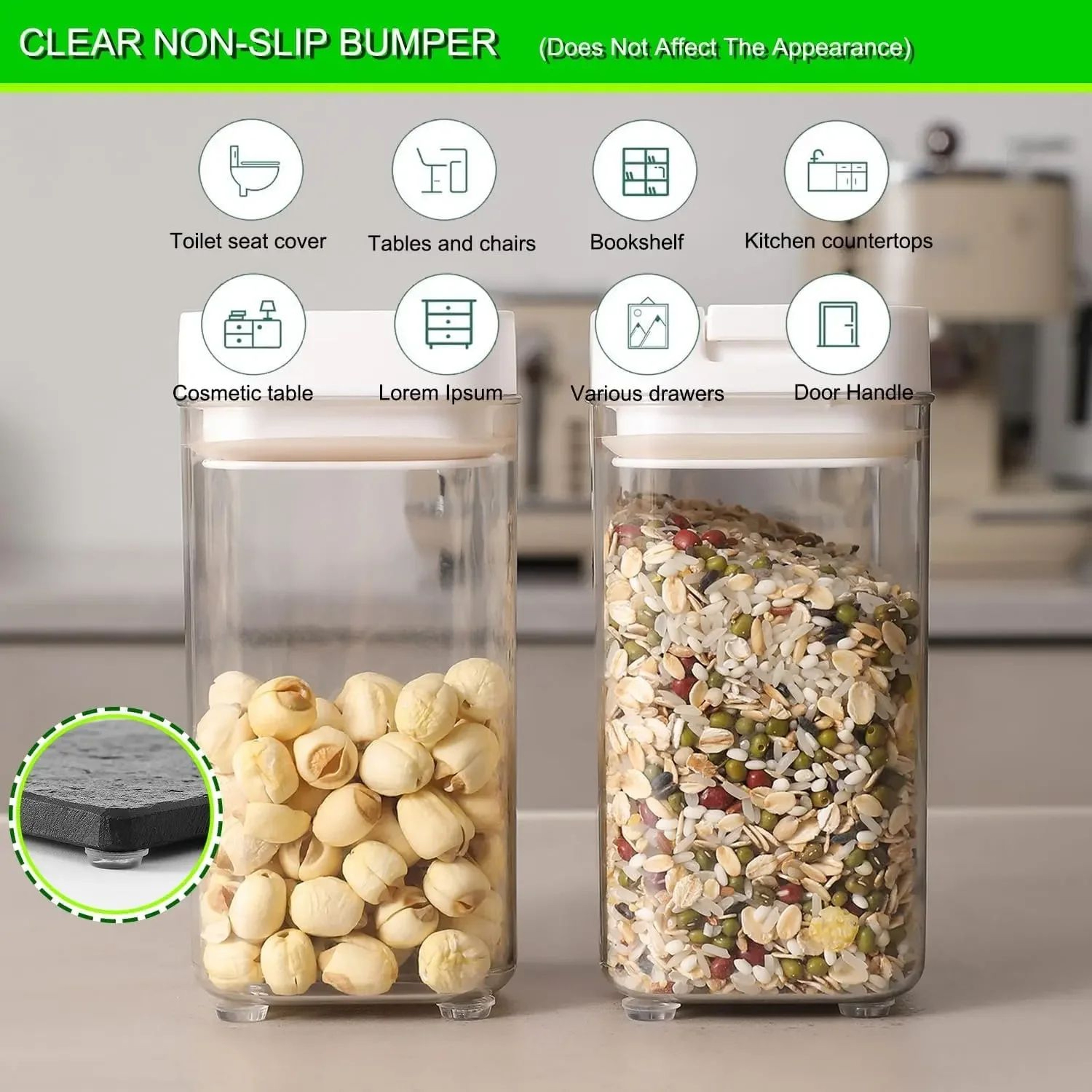 Clear Self Adhesive Rubber Door Bumpers 7