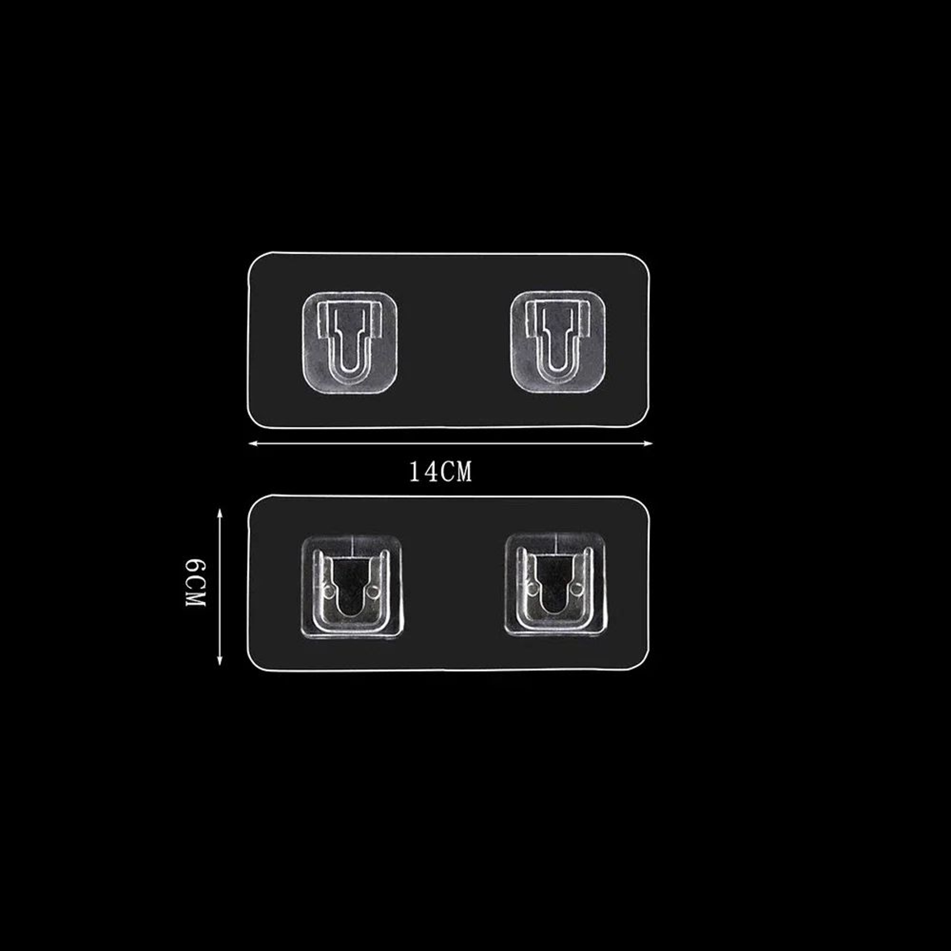 Transparent Double Sided Wall Hooks 8