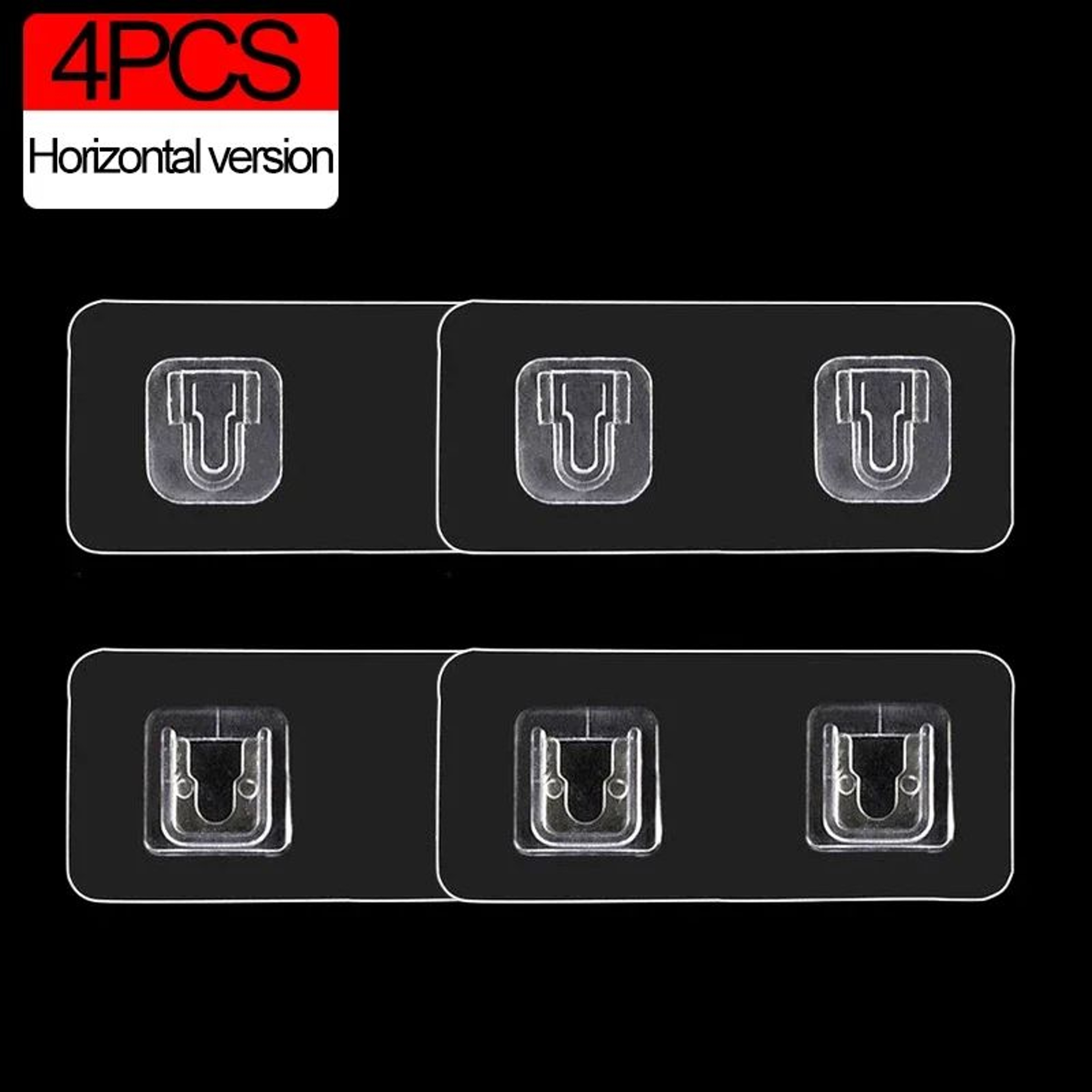 Transparent Double Sided Wall Hooks 14