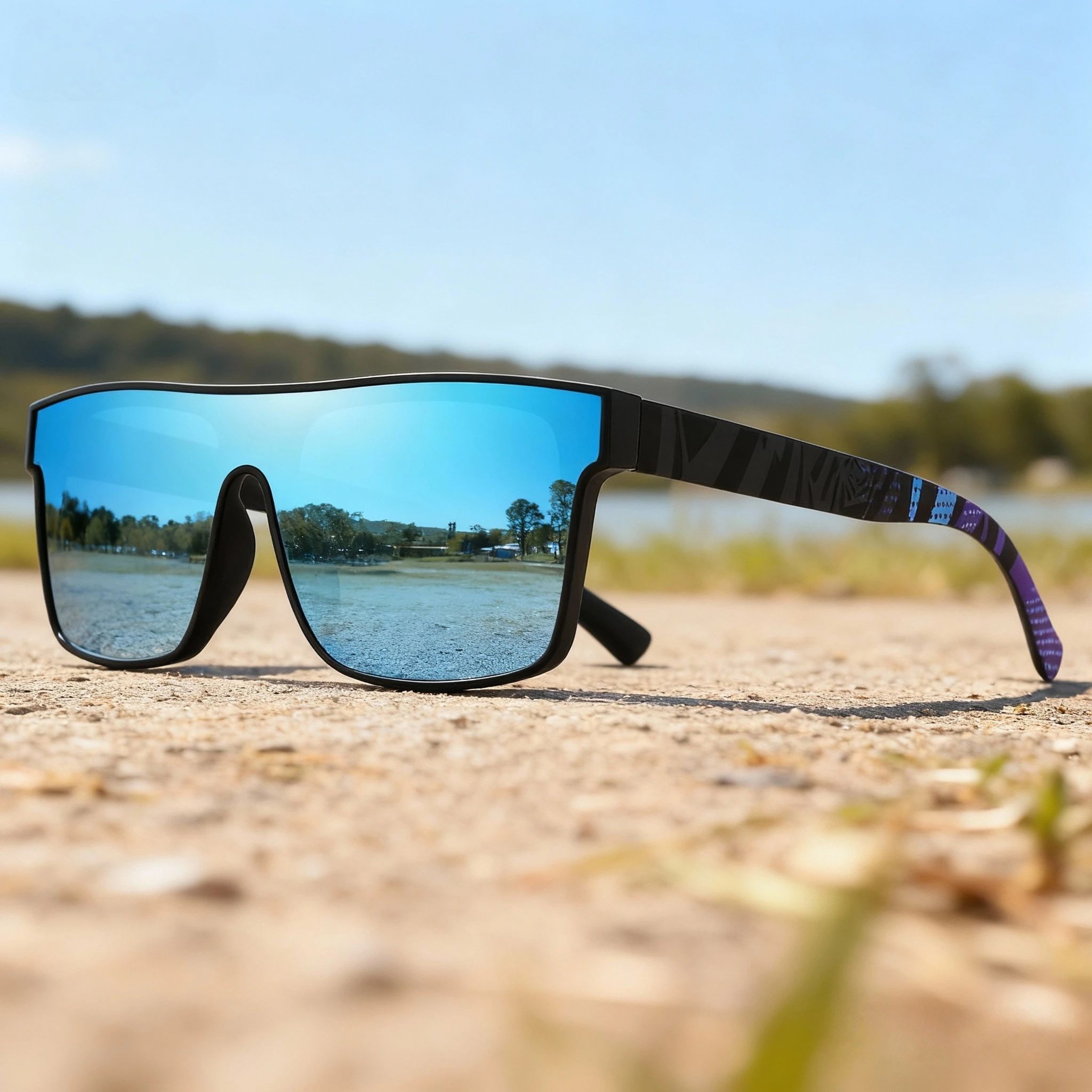 Colorful Square Sports Sunglasses 3
