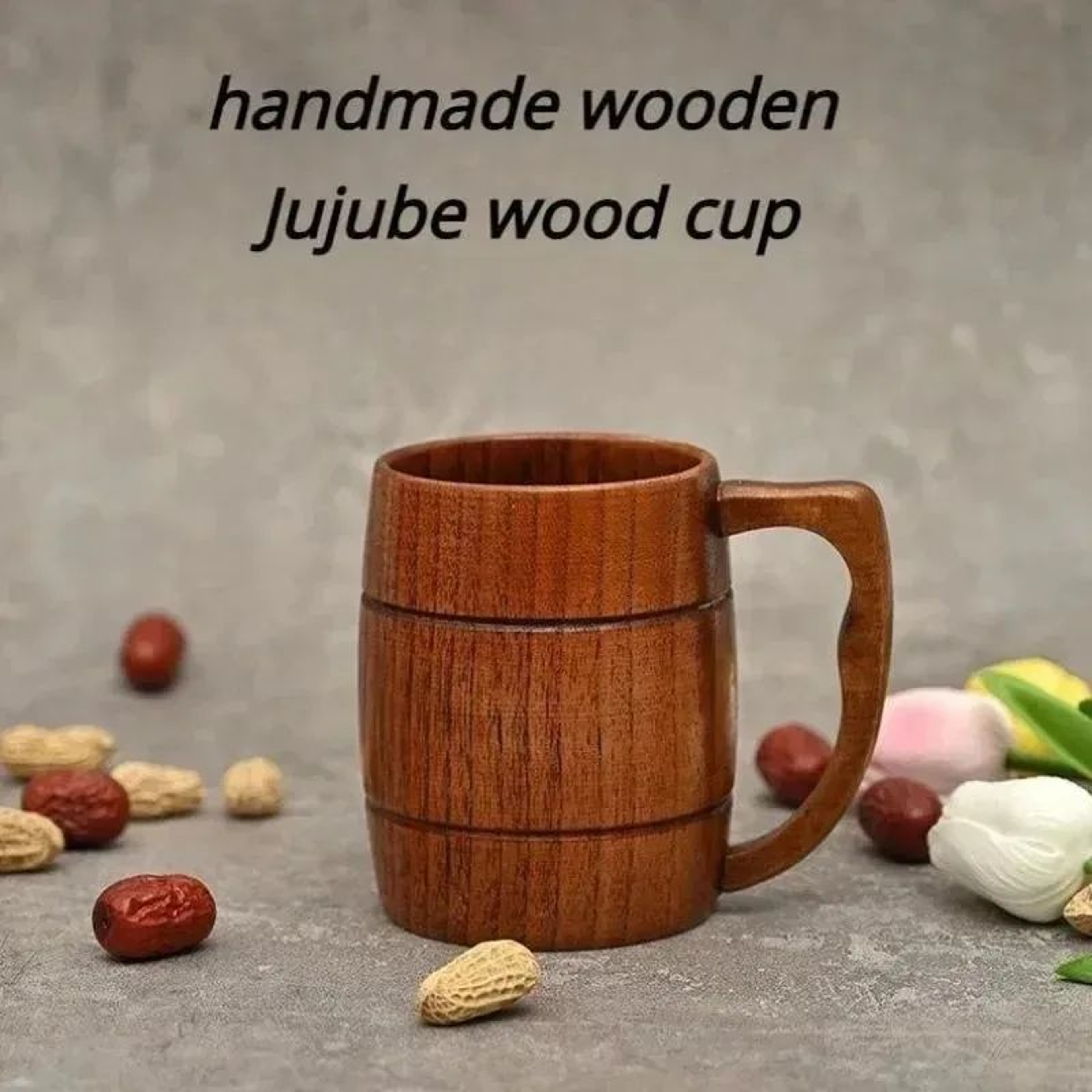 Wooden Barrel Style Beer Mug 5