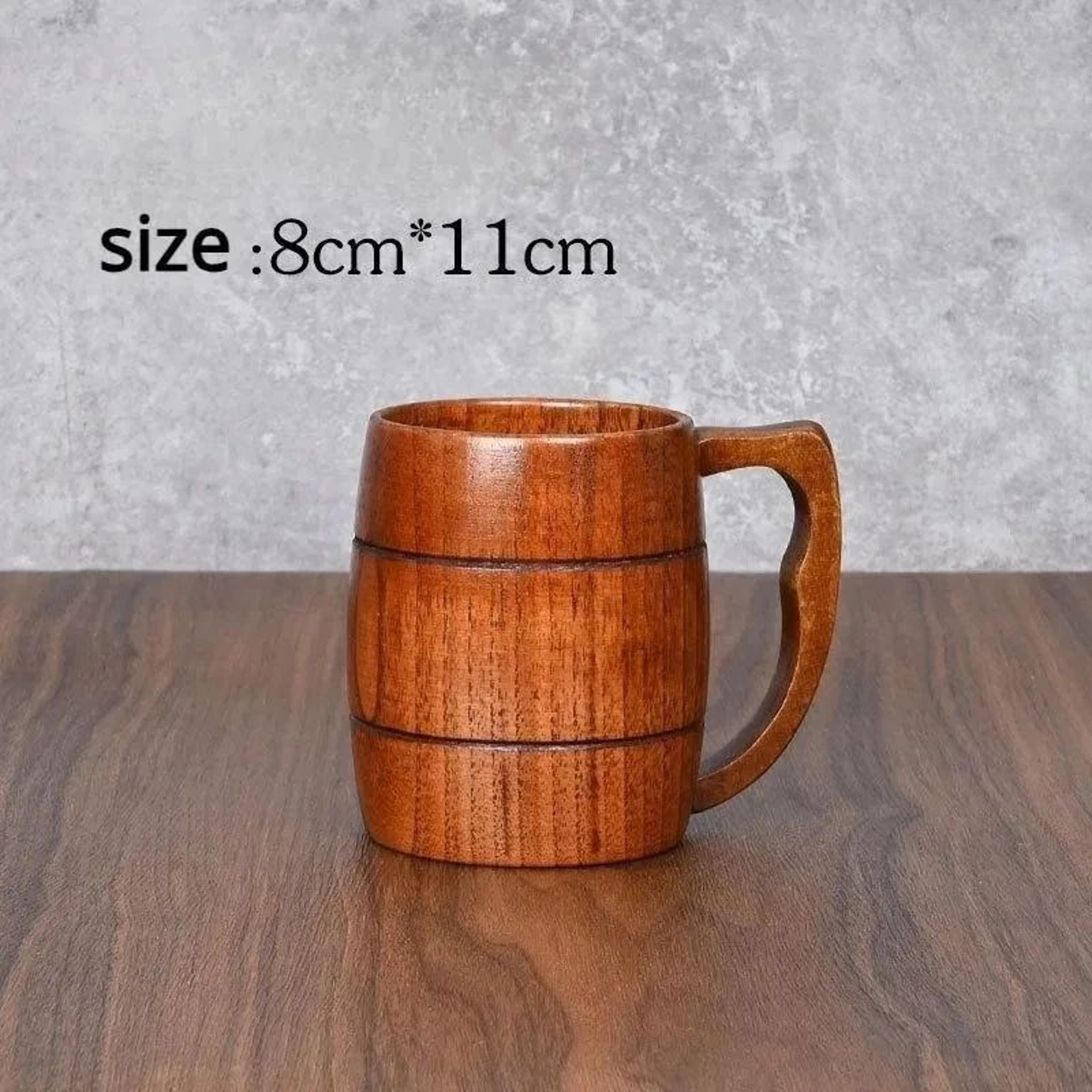 Wooden Barrel Style Beer Mug 6
