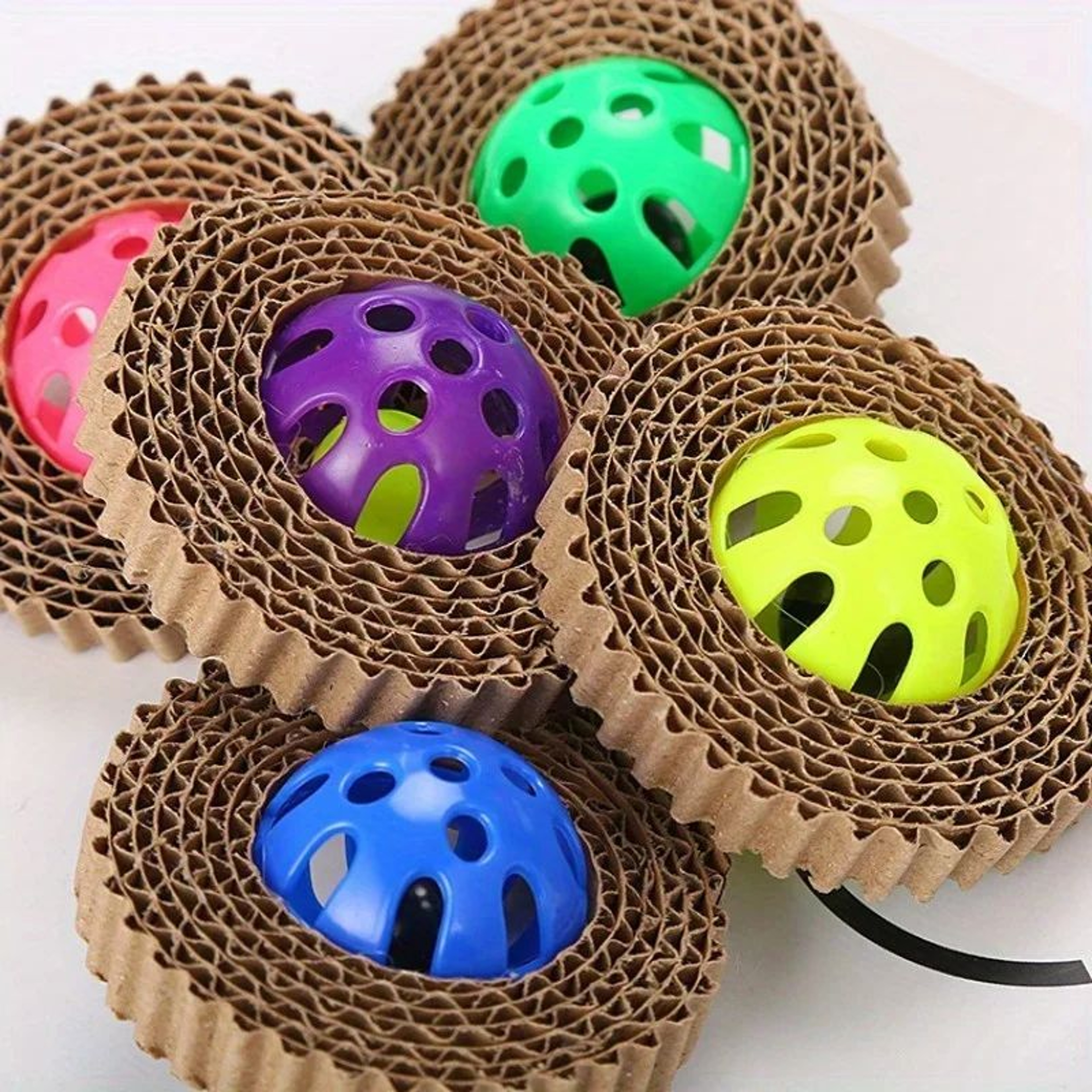Corrugated Cat Scratching Toy With Bell 4