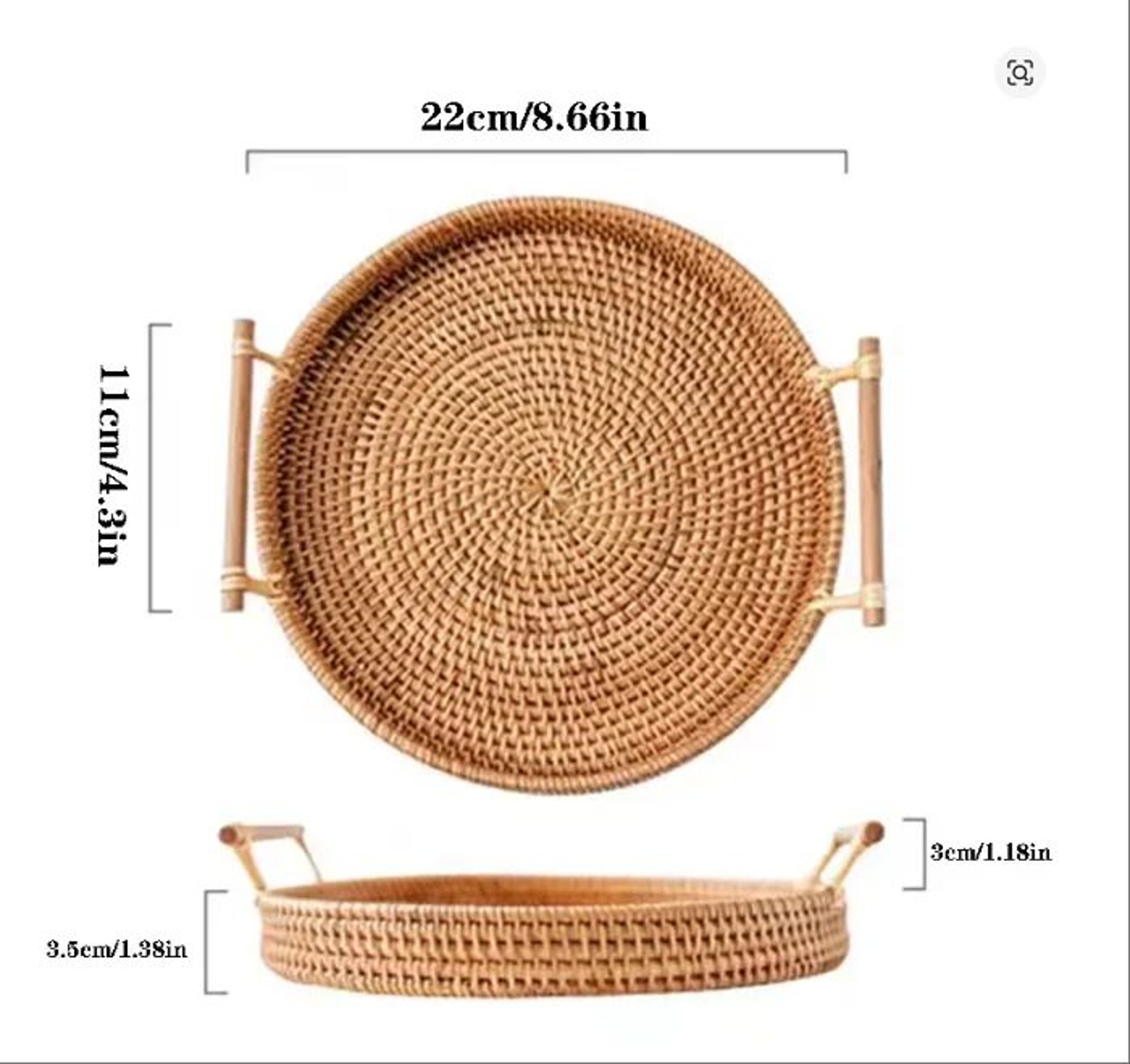 Handwoven Rattan Storage Basket With Lid 8
