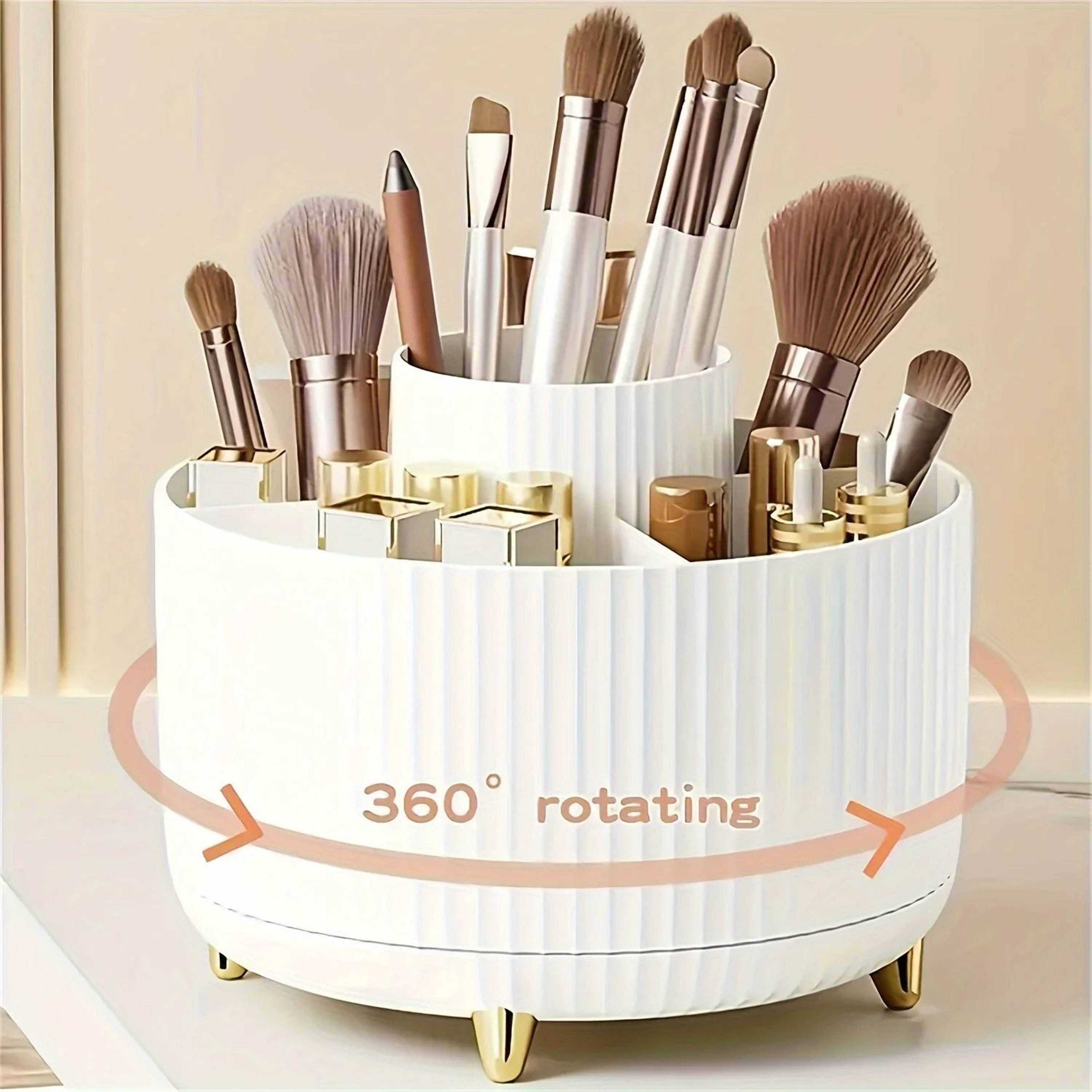 Rotating Desktop Makeup Storage Organizer 1