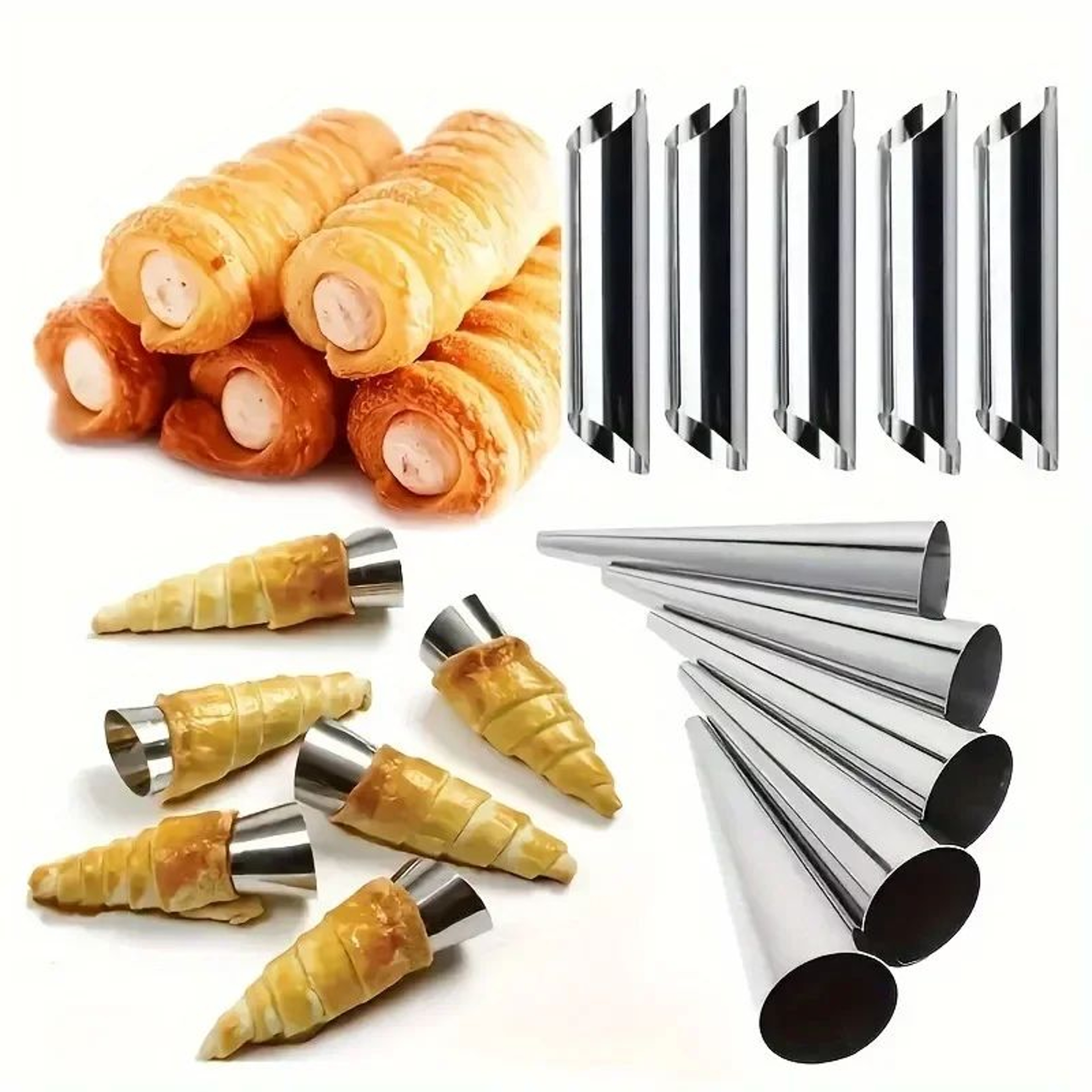 Stainless Steel Cream Horn Mold Set 1