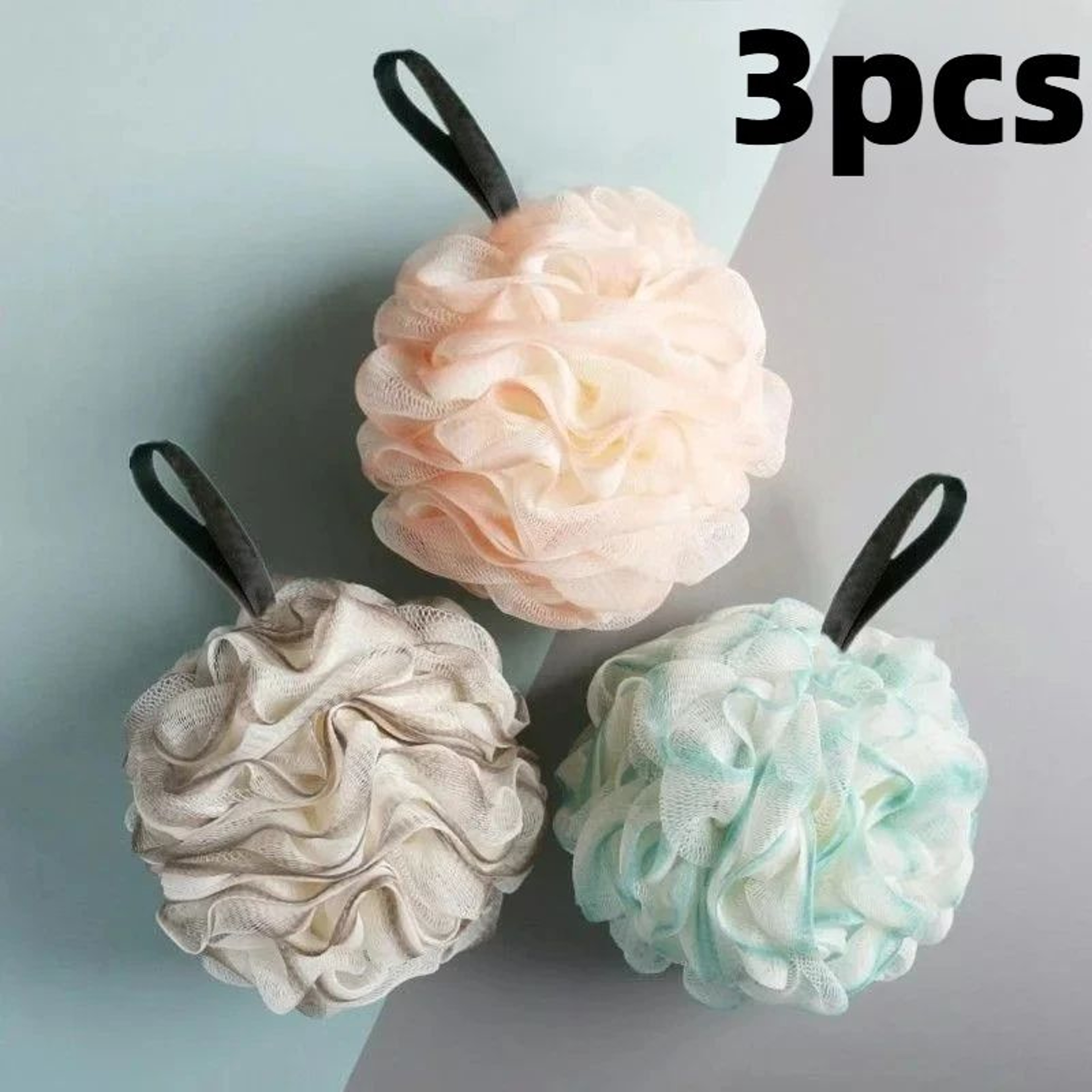 Large Mesh Shower Sponge Set 2