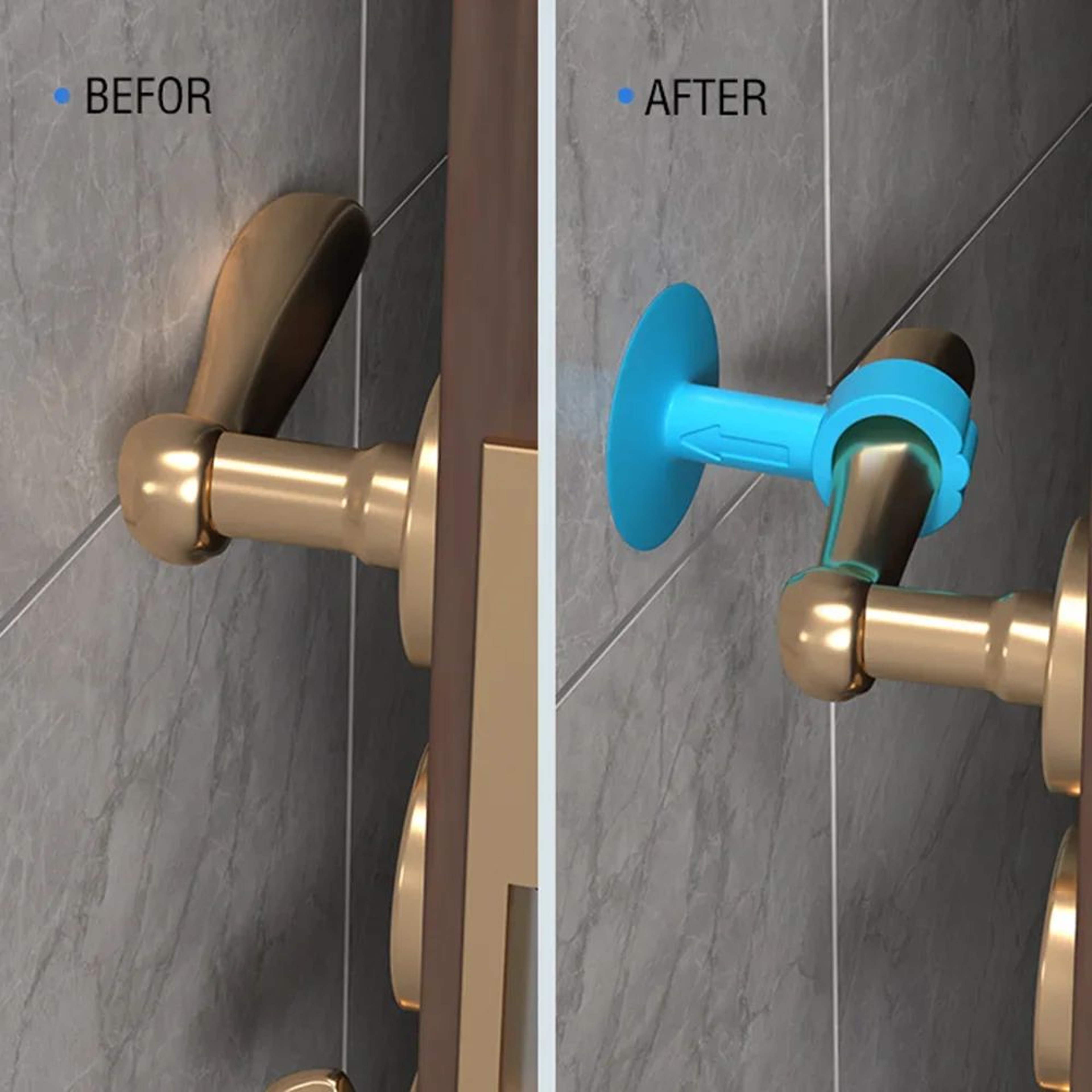 Silent Silicone Door Stopper Suction Cup Handle Bumper 2