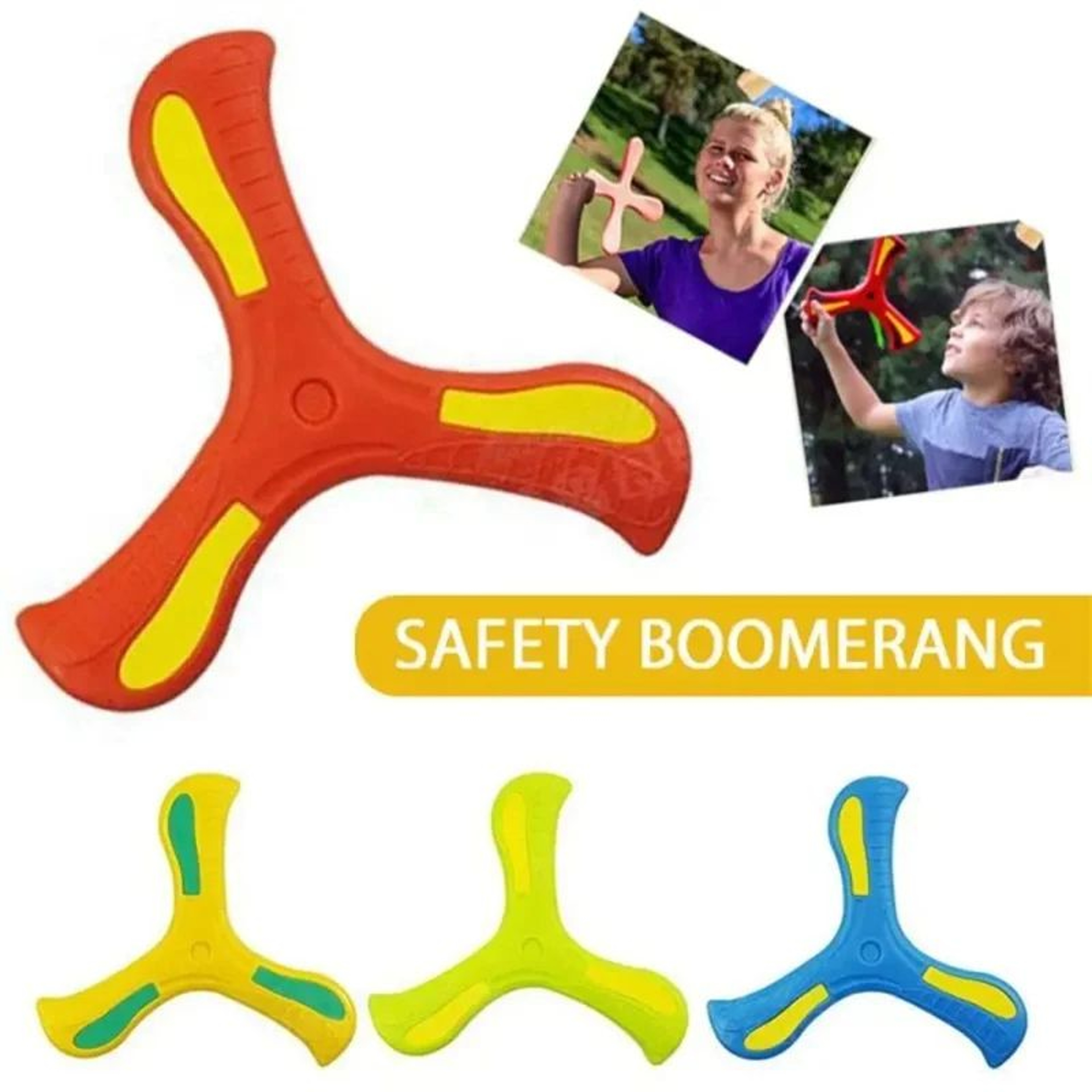 Soft ThreeLeaf Boomerang Outdoor Flying Toy 4