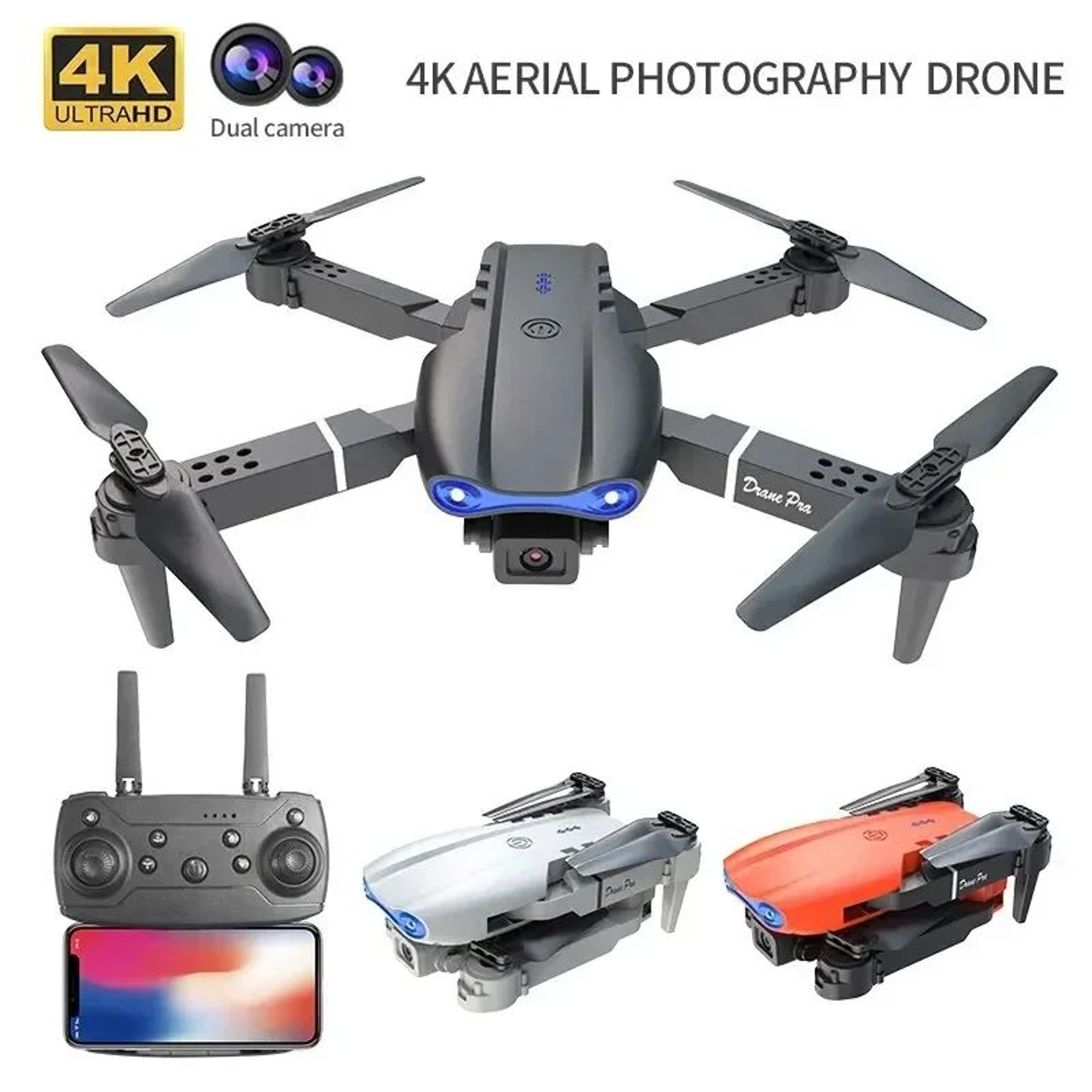 E99Pro 4K WiFi FPV Foldable RC Drone With HD Camera 5