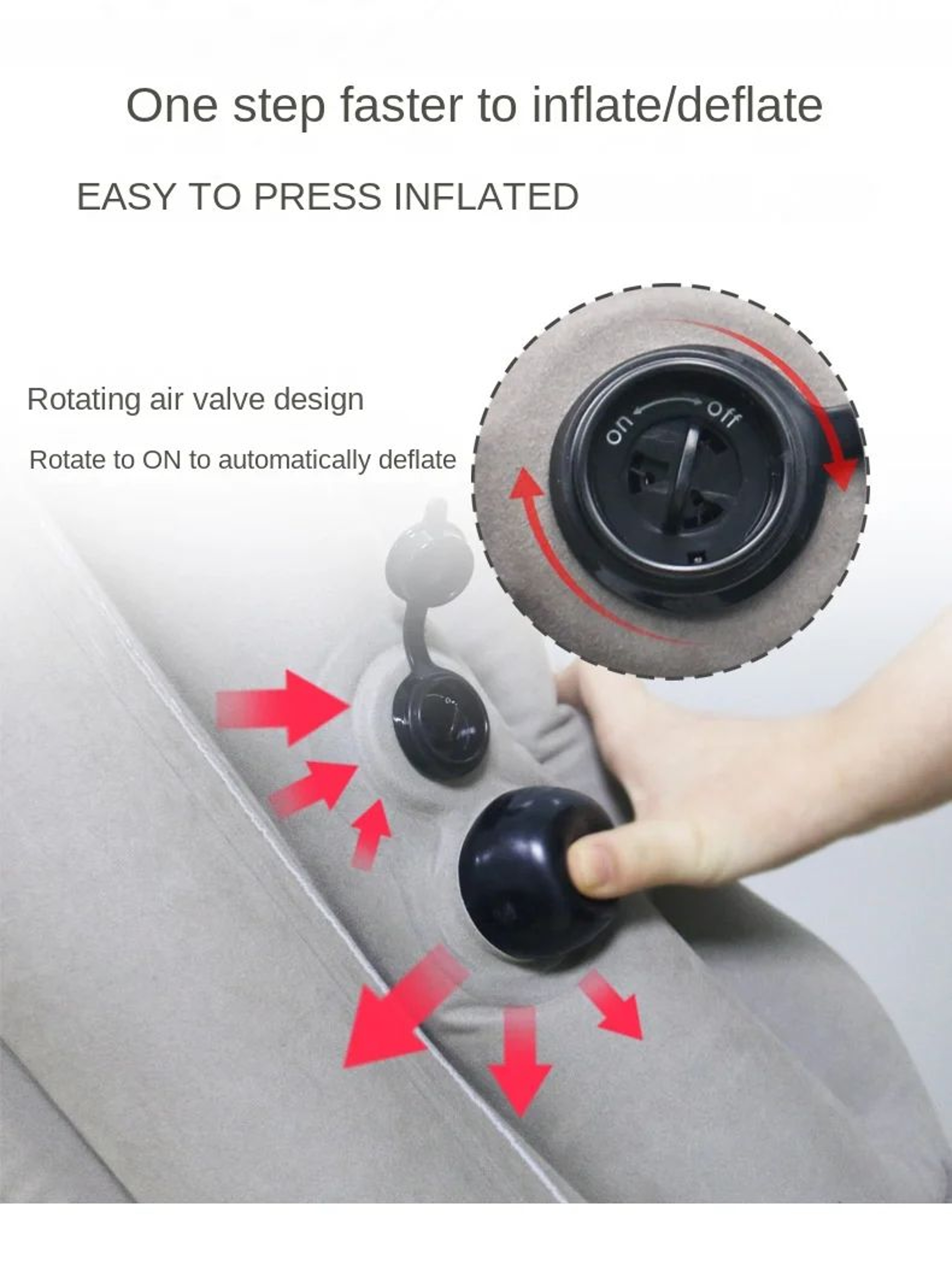Inflatable Travel Pillow With Headrest And Chin Support 9