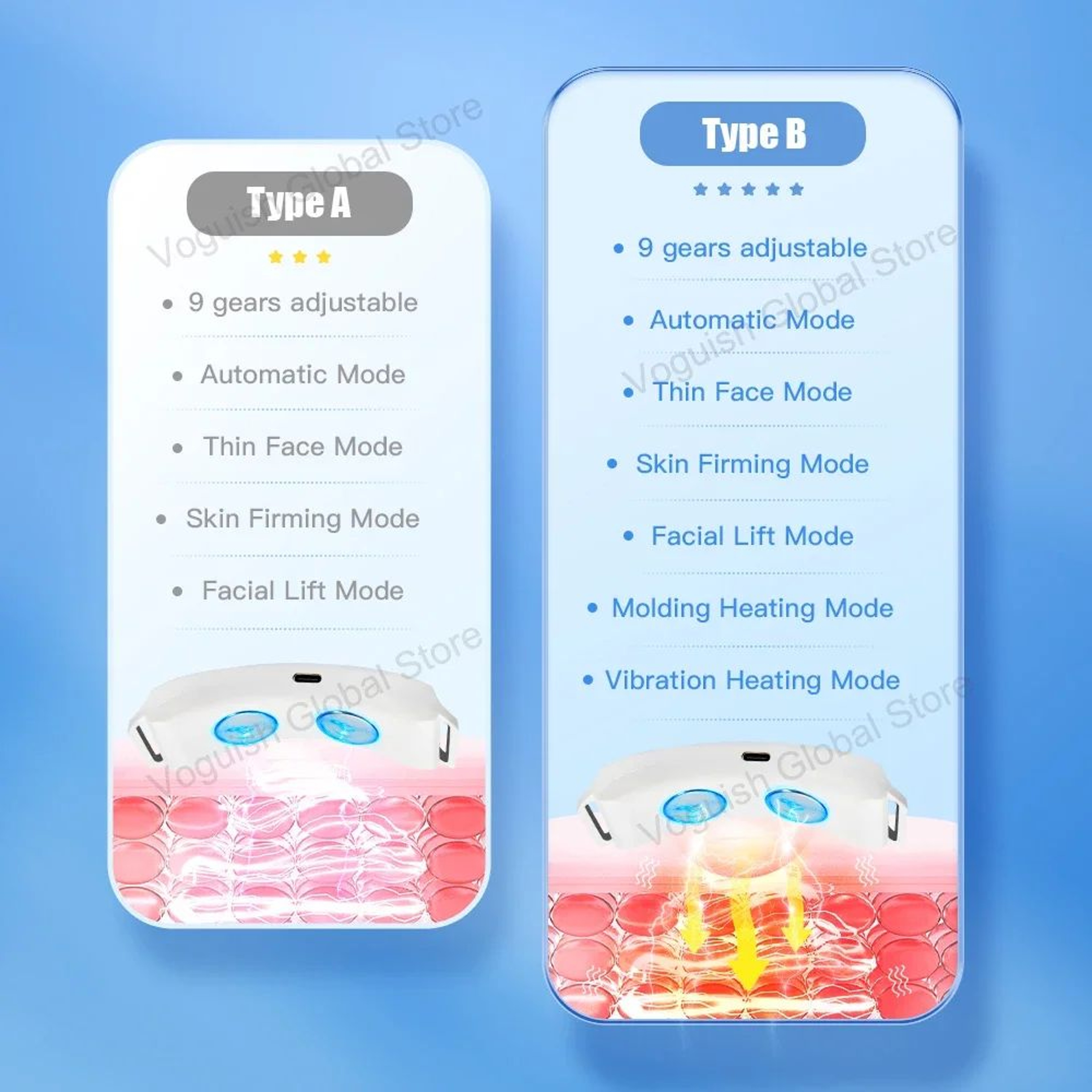 EMS Microcurrent Facial Massager For Face Lifting  Firming 4
