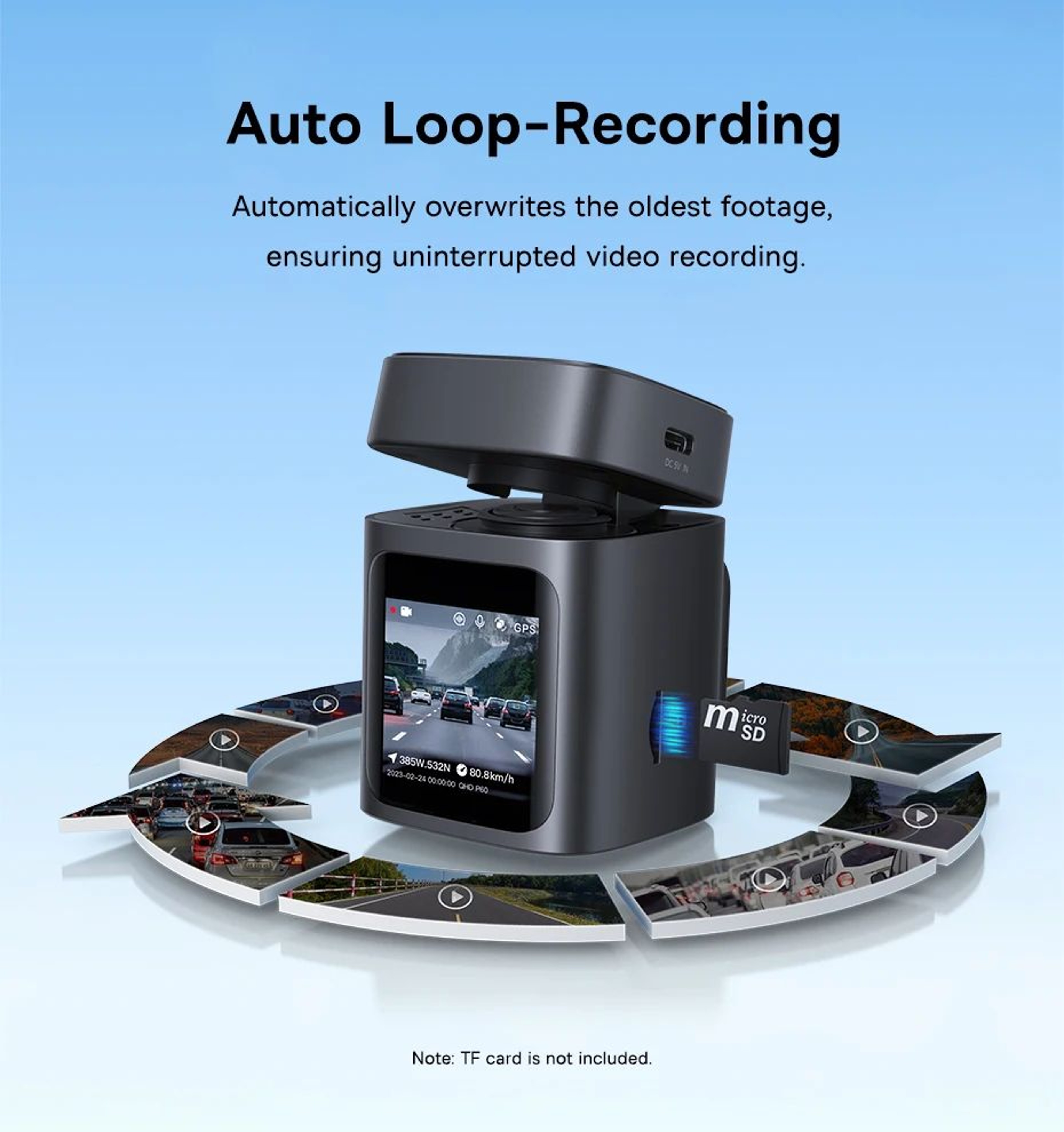 Baseus 3K Front  Rear GPS Dash Cam With 24H Parking Support 14