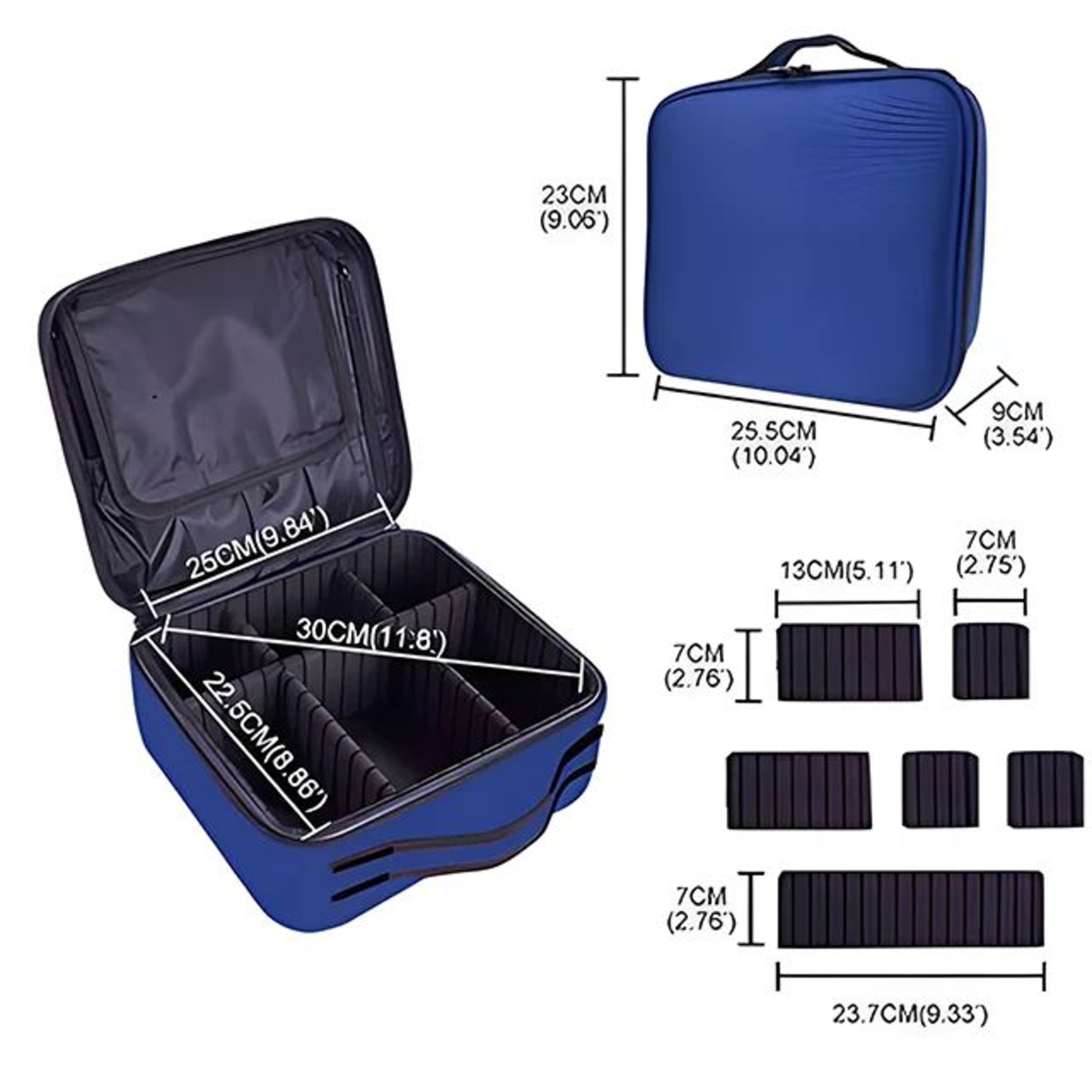 Large Waterproof Travel Makeup Bag With Brush Storage 11