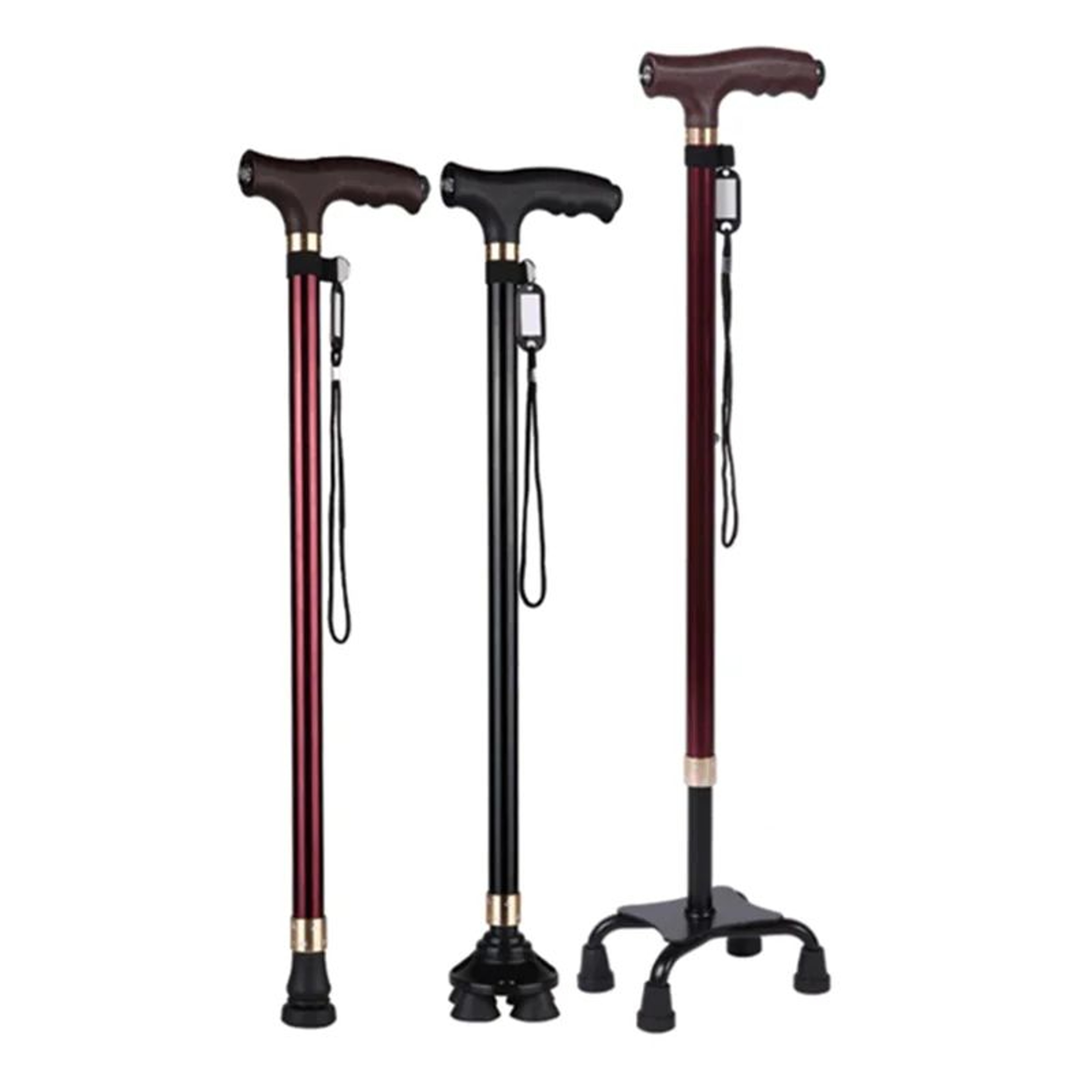 Retractable NonSlip Aluminum Walking Cane With LED Light 0