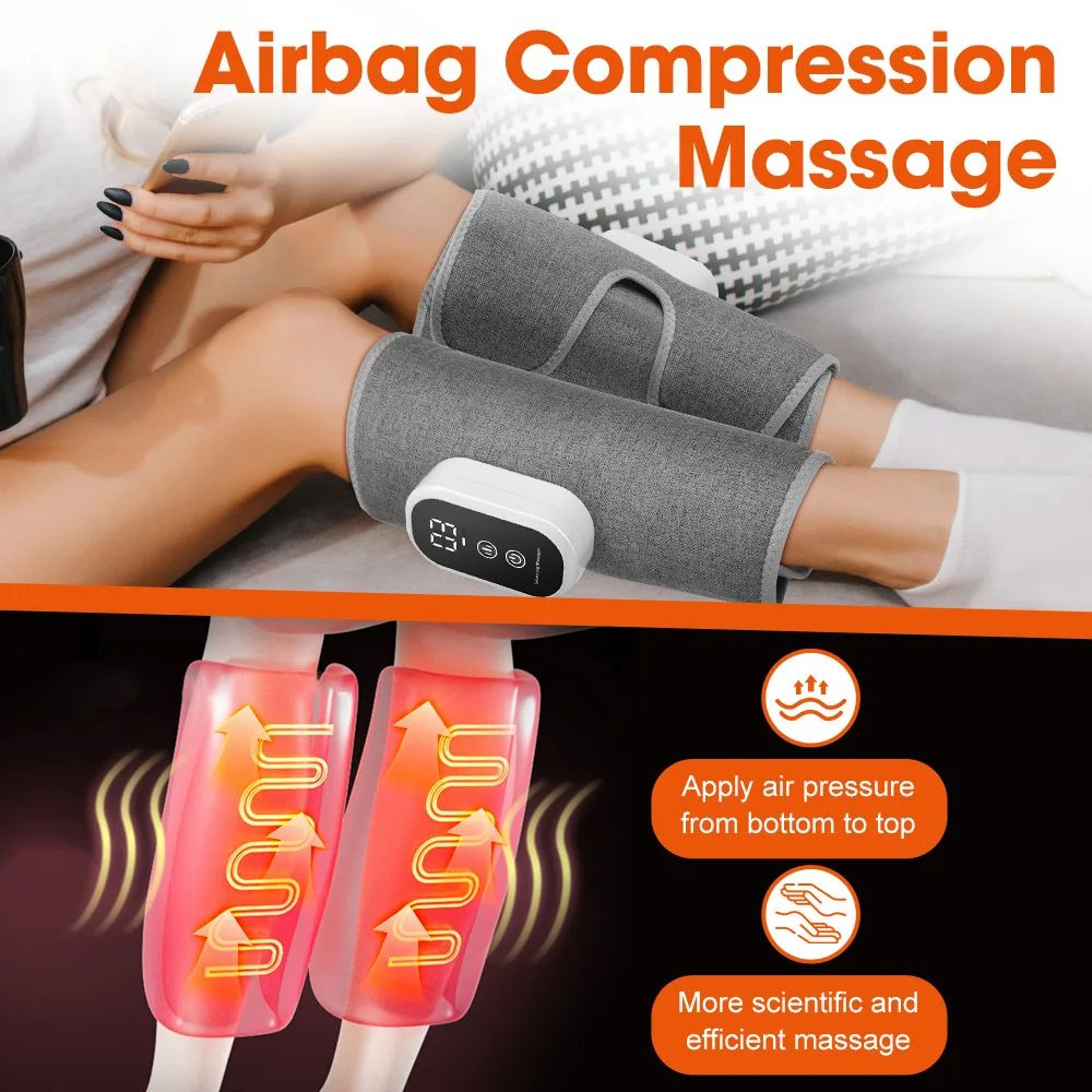 Wireless 360 Air Pressure Calf  Leg Massager With 3 Modes 13