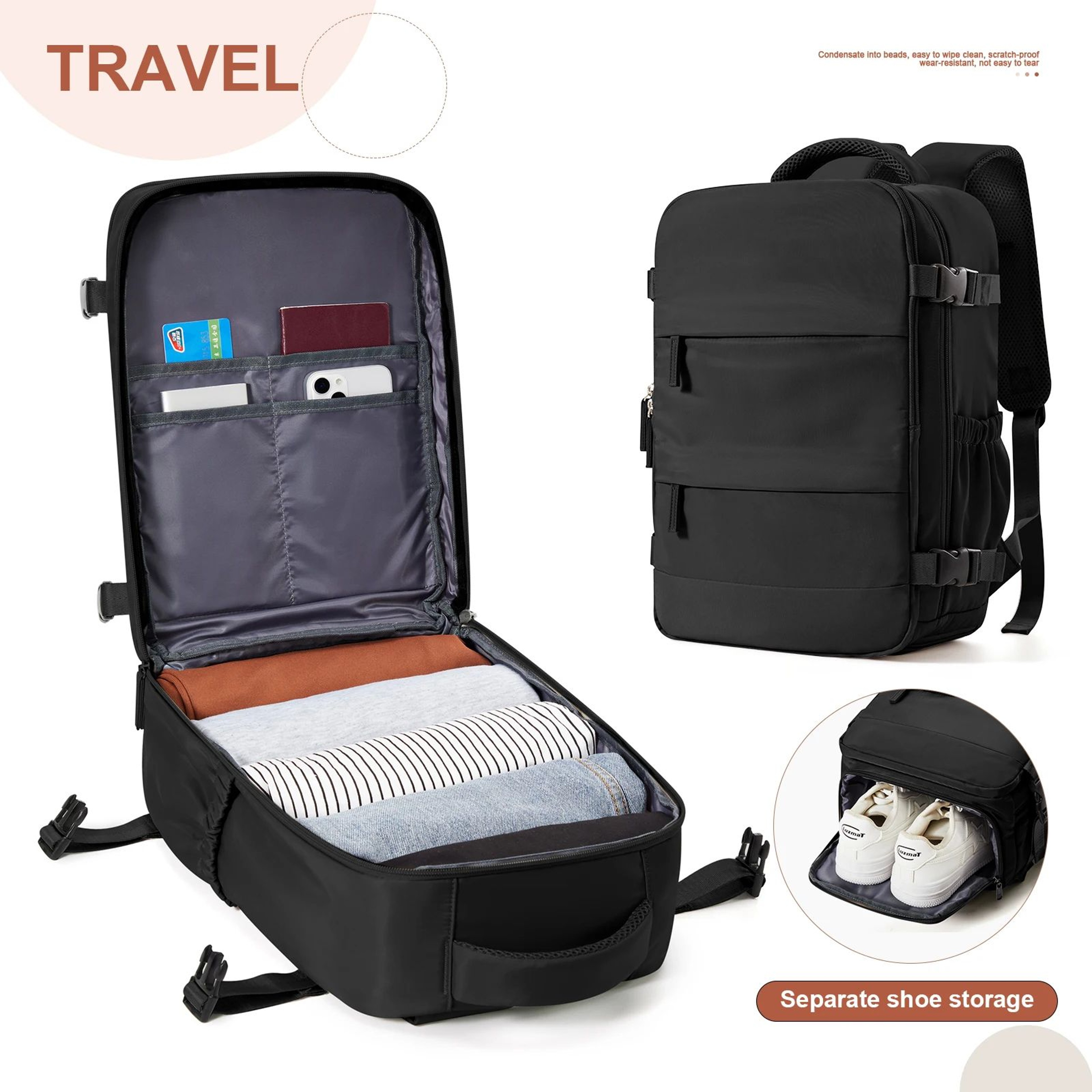 40x20x25 Cabin Backpack Travel Bag For Ryanair 7
