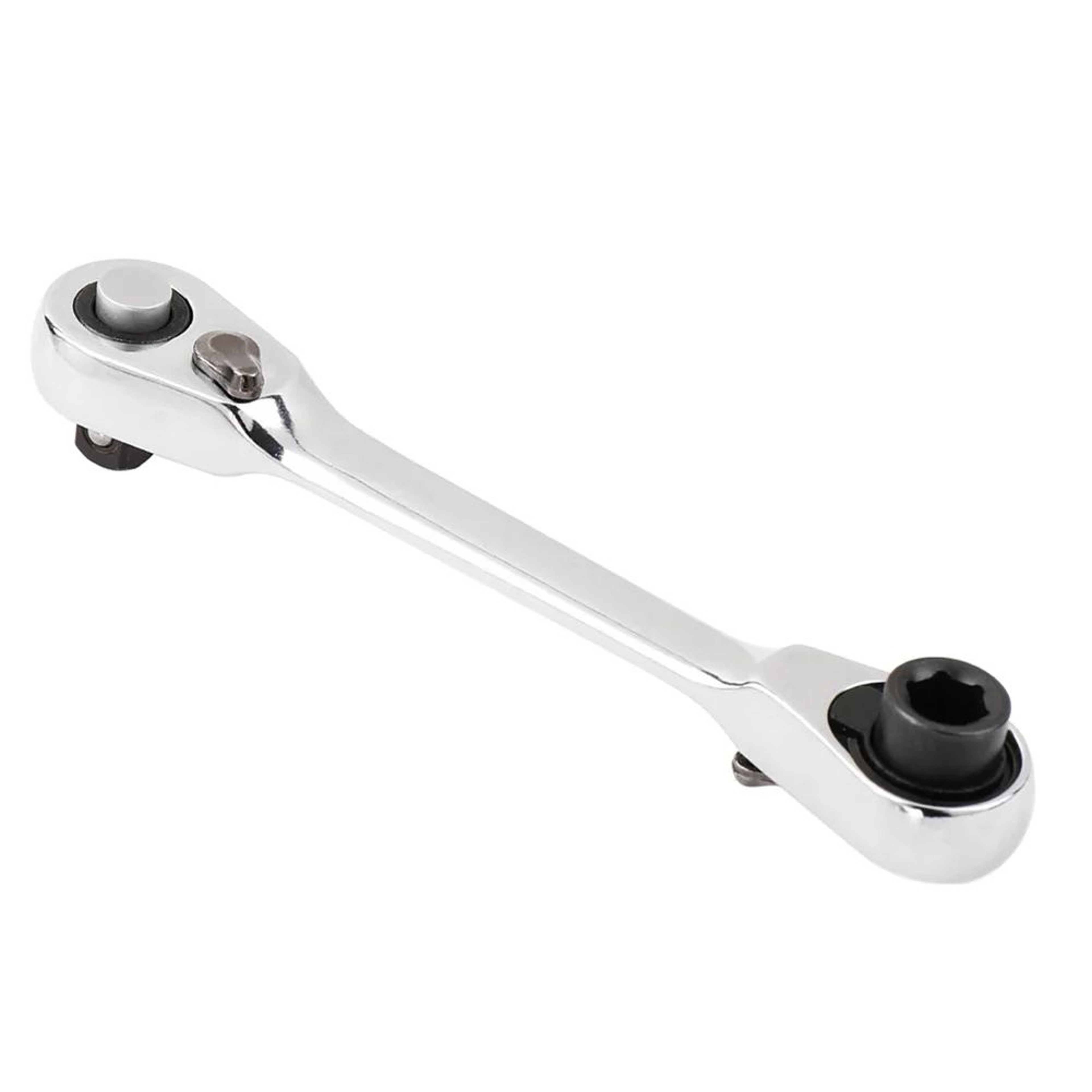 2in1 Compact Ratchet Wrench With Socket  Screwdriver Bits 16