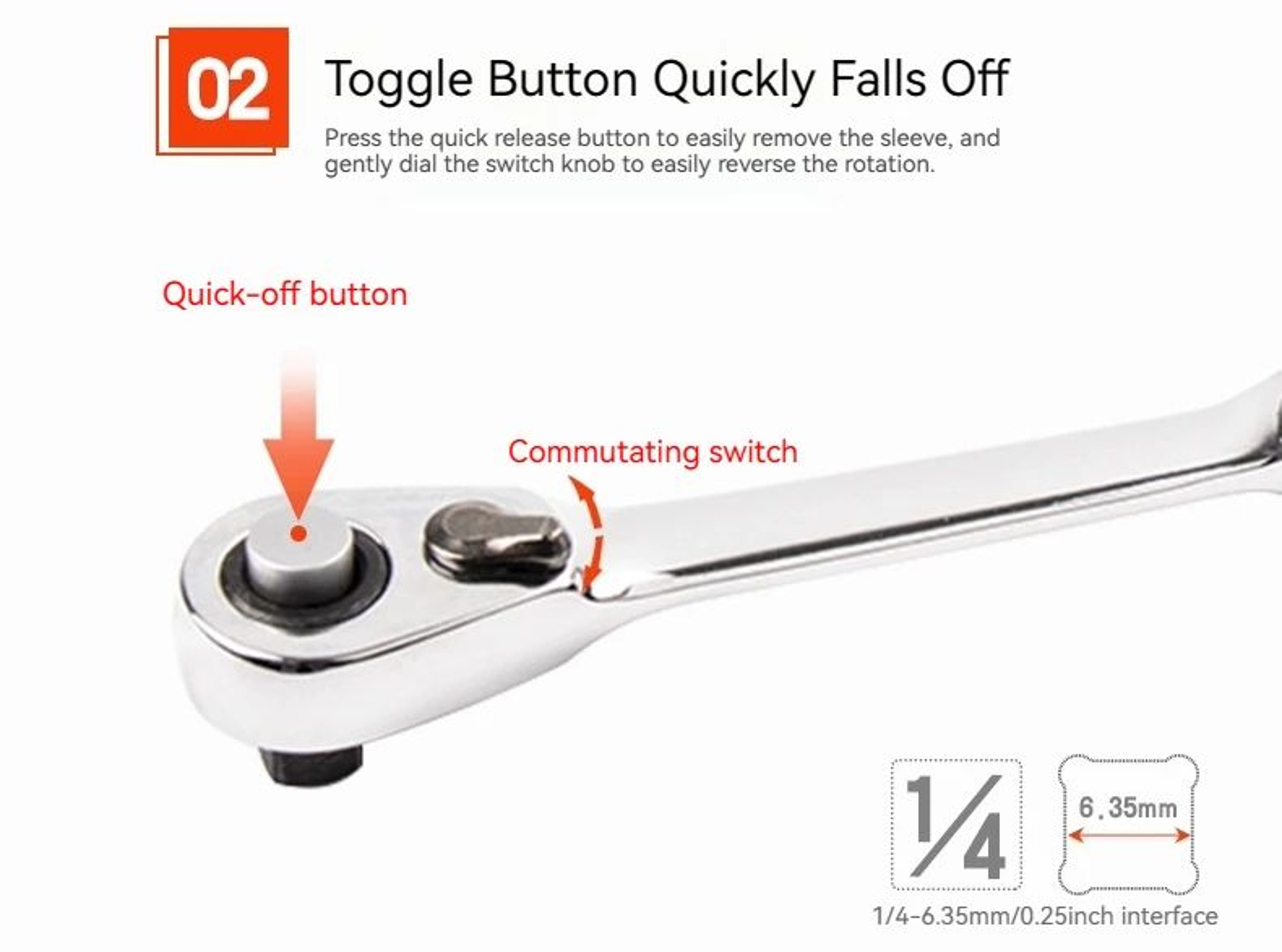 2in1 Compact Ratchet Wrench With Socket  Screwdriver Bits 10