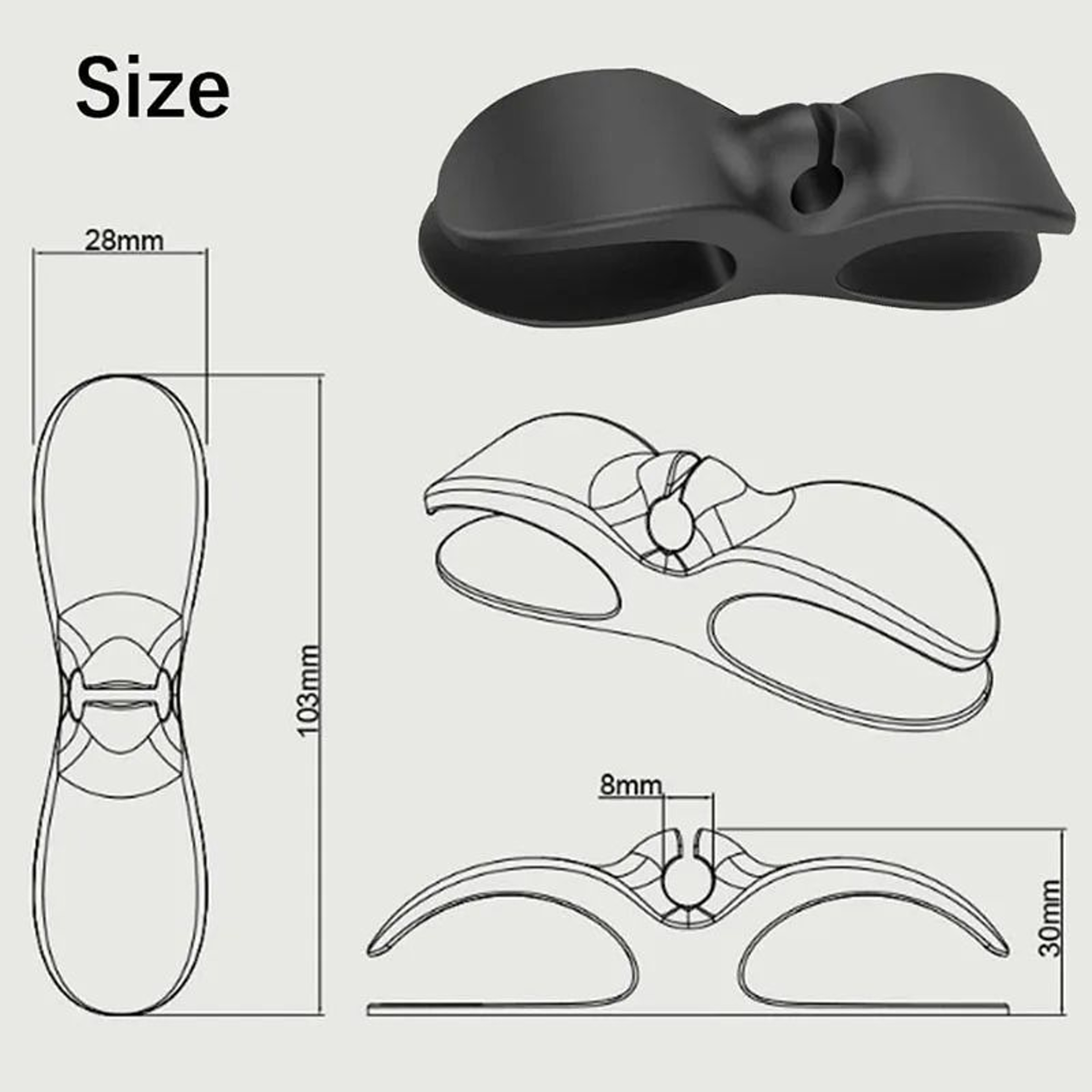 4Pack Cord Winder Organizer Clips For Appliance Cable Management 4