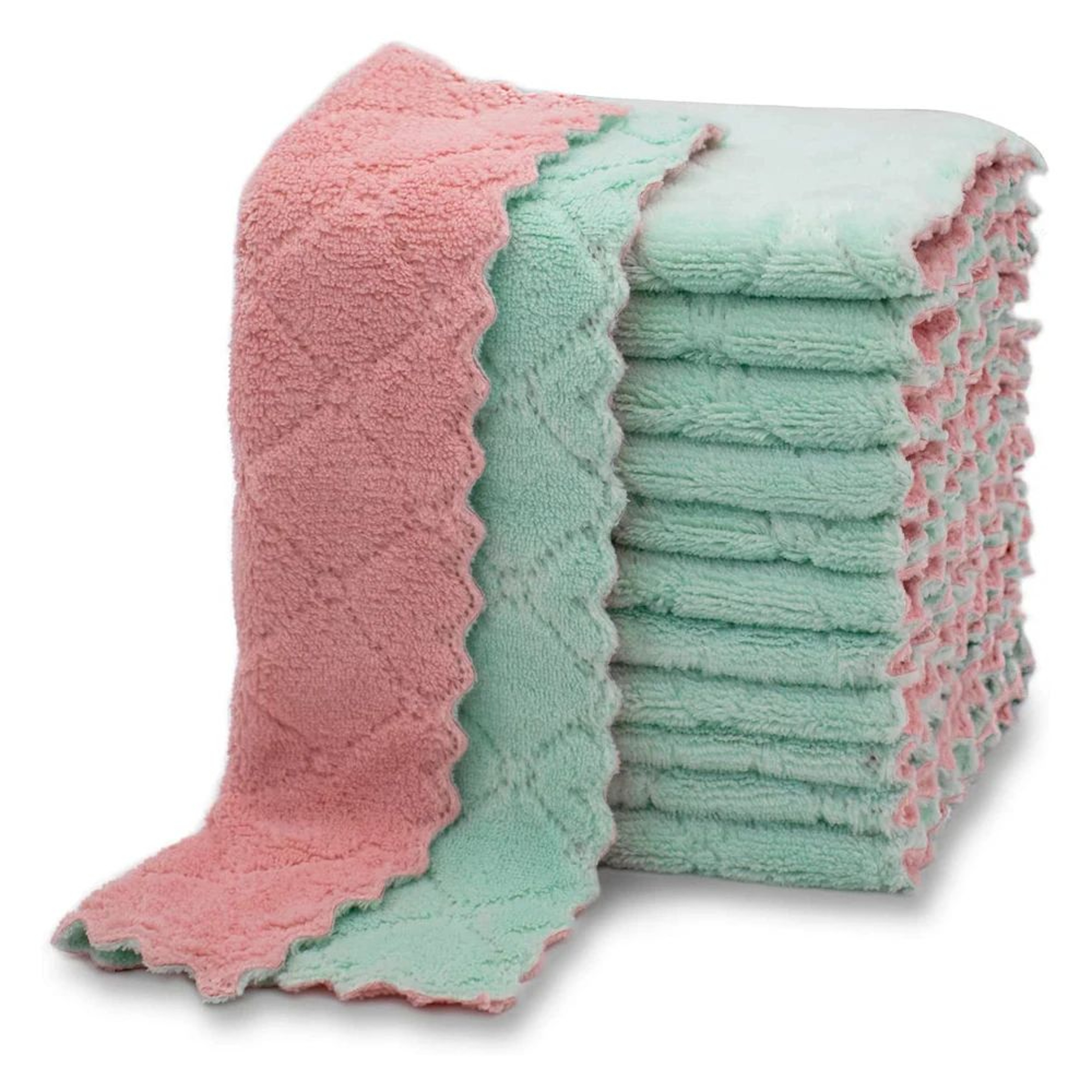 10Pack Super Absorbent Coral Velvet Kitchen Dish Towels 10