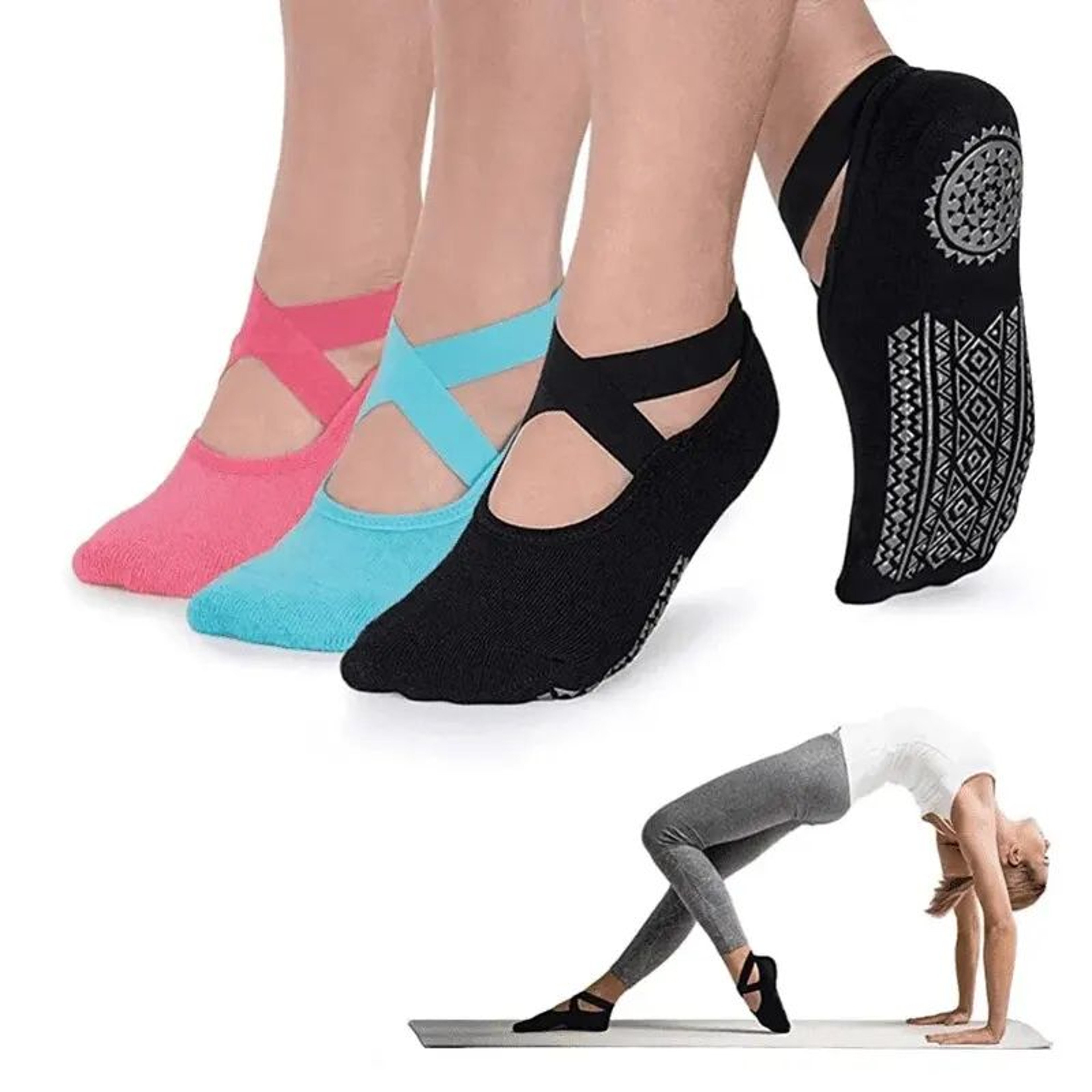 Non Slip Pilates Yoga Socks 0