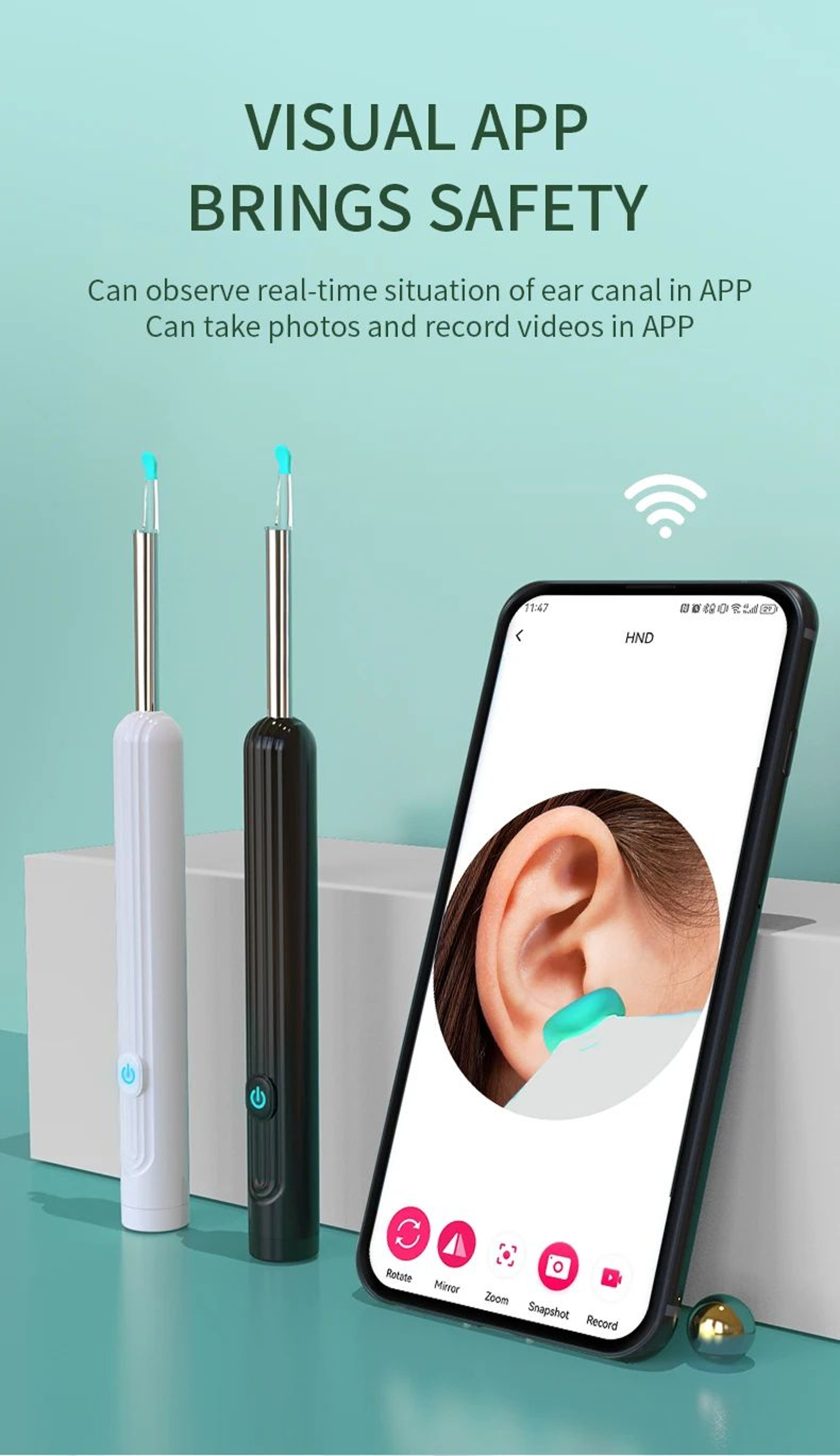 Smart Visual Ear Cleaner With Camera And 6 LED Lights Earpick 6