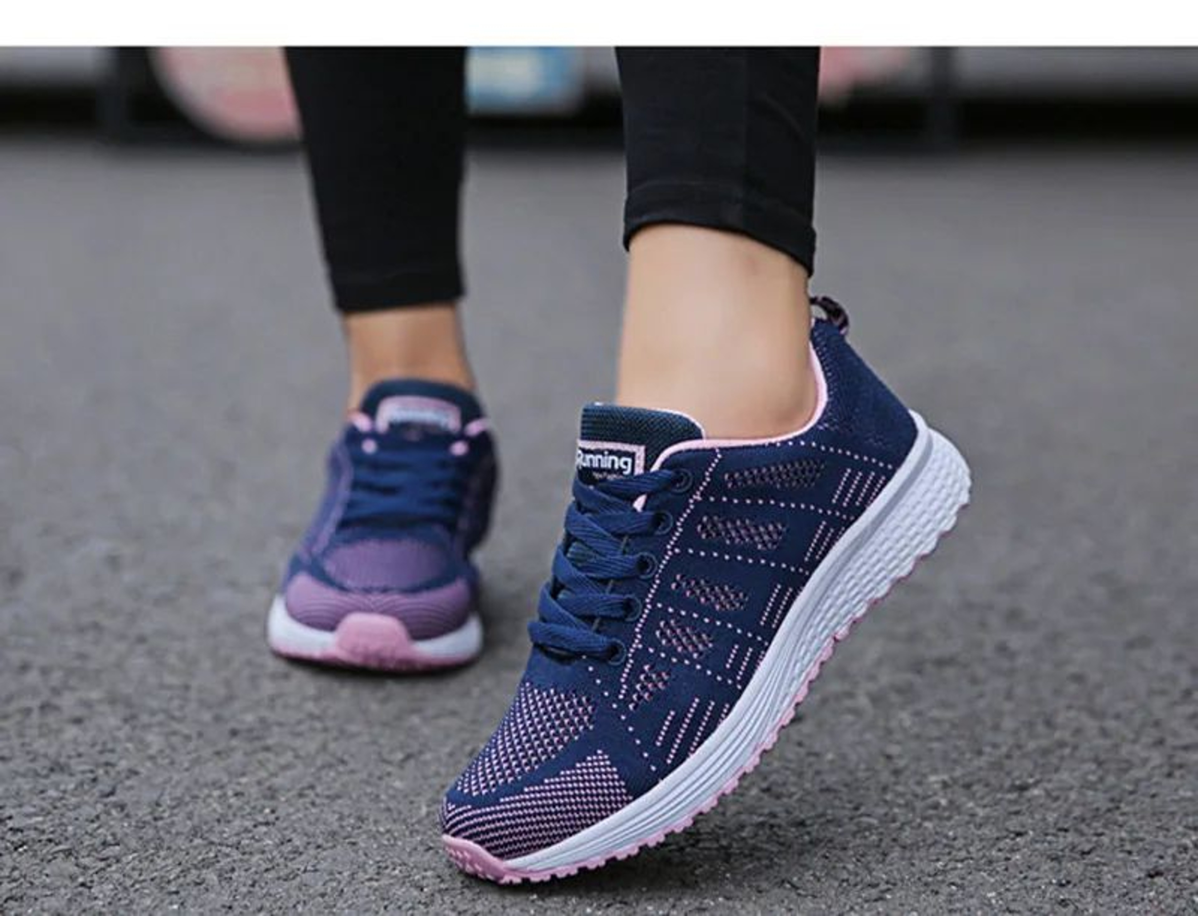 Women Breathable Mesh Walking Sneakers 11