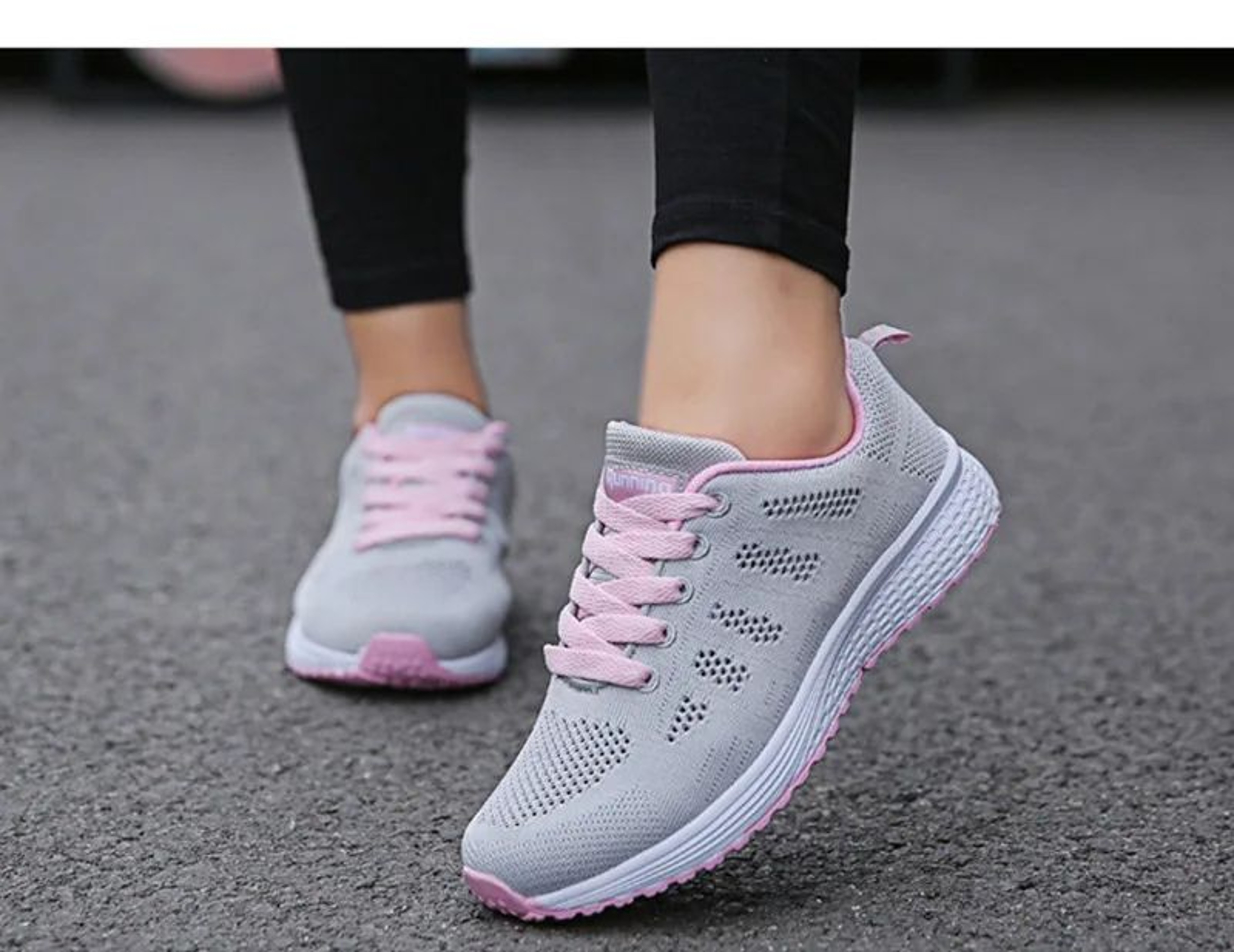 Women Breathable Mesh Walking Sneakers 12