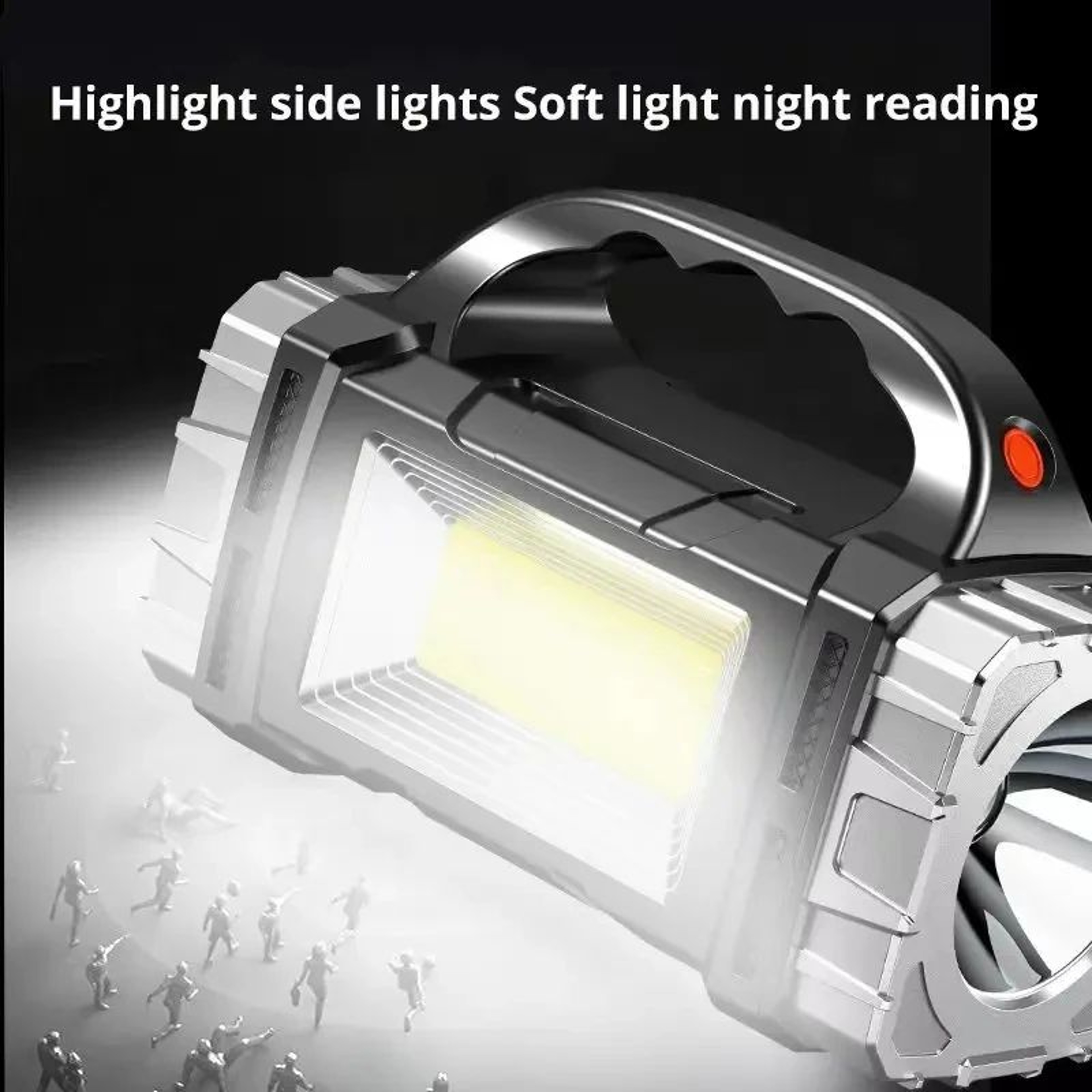 Rechargeable Solar LED Flashlight Work Light 5