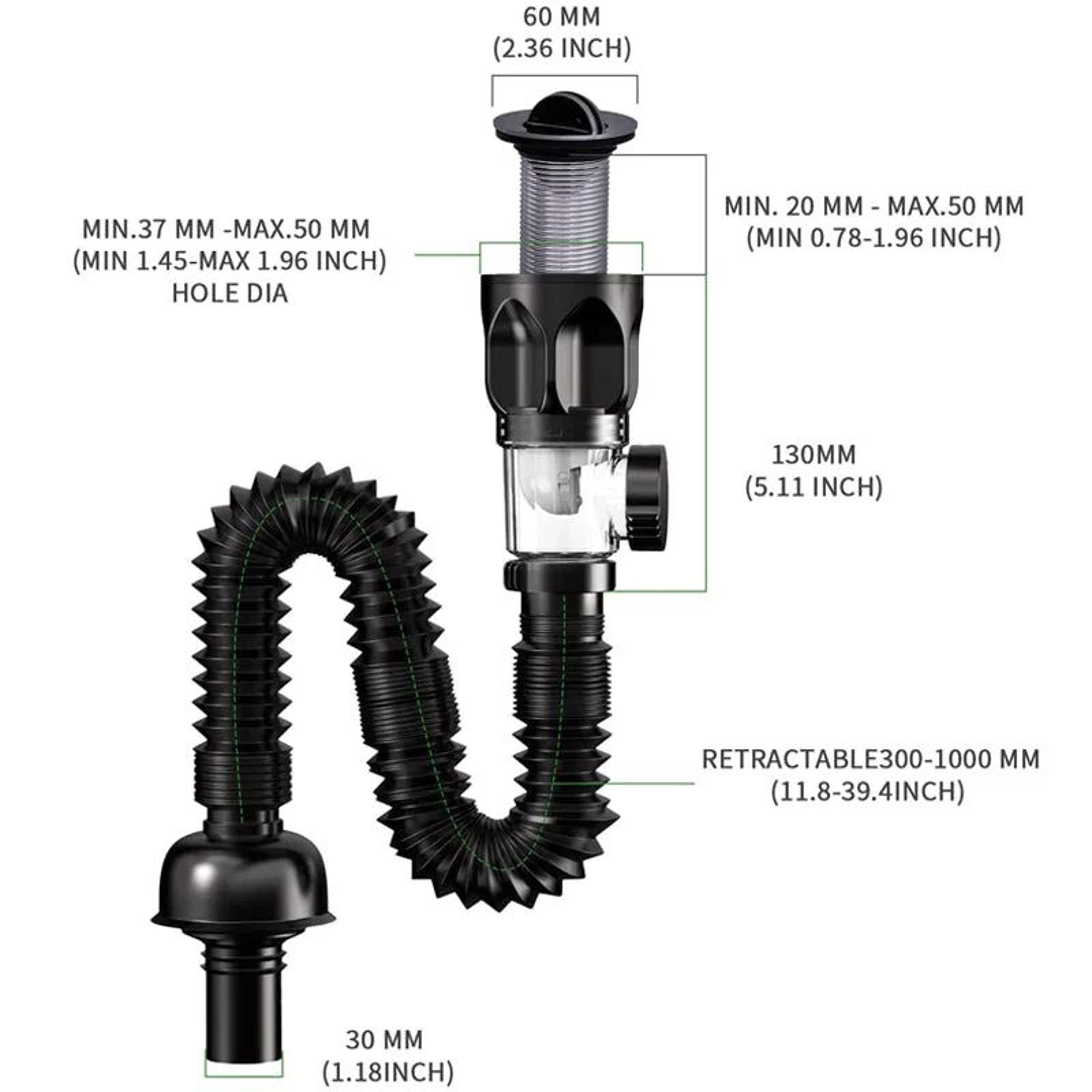 Anti Odor Sink Drain Pipe Filter Set 4