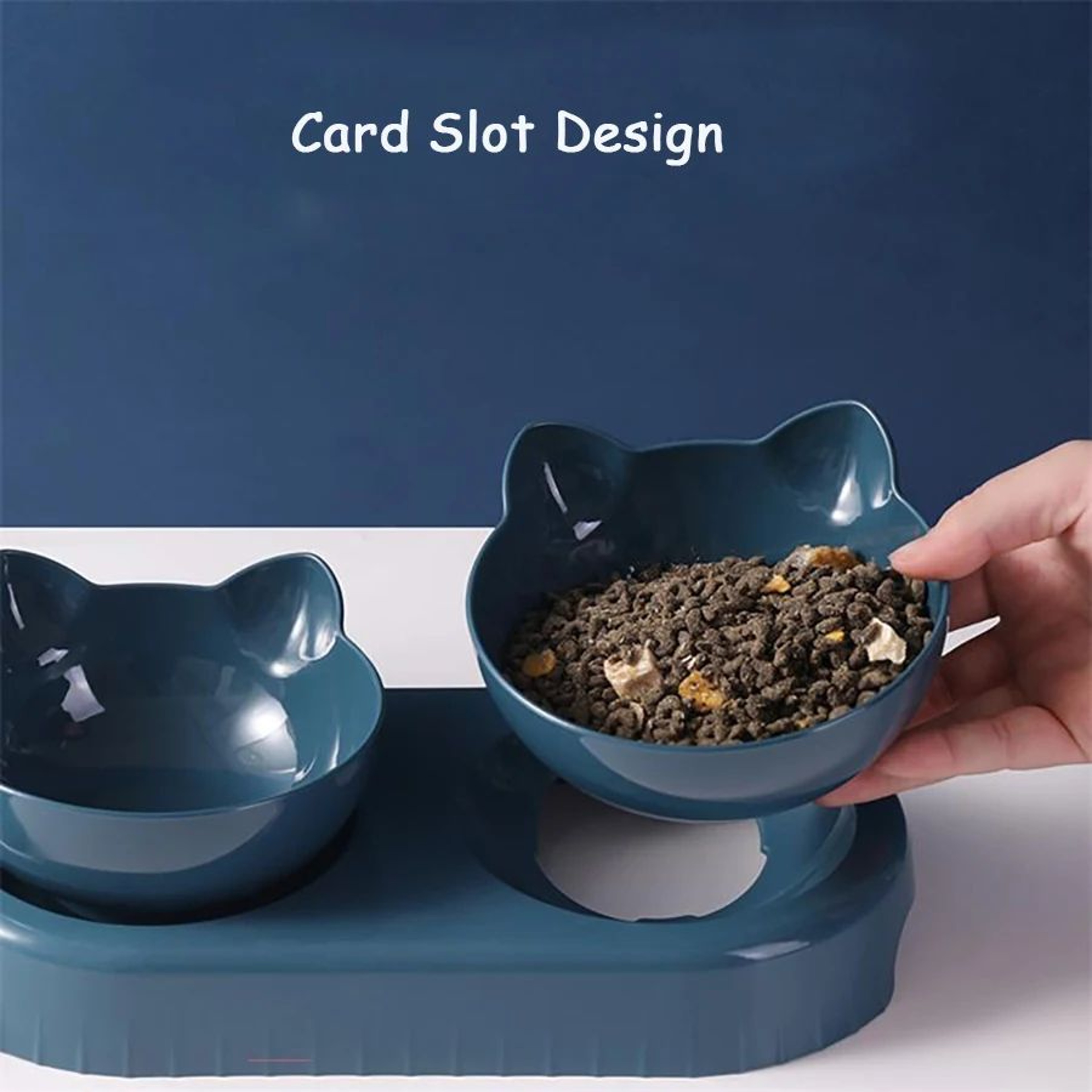 Triple Pet Feeder Bowls With Water Bottle 3