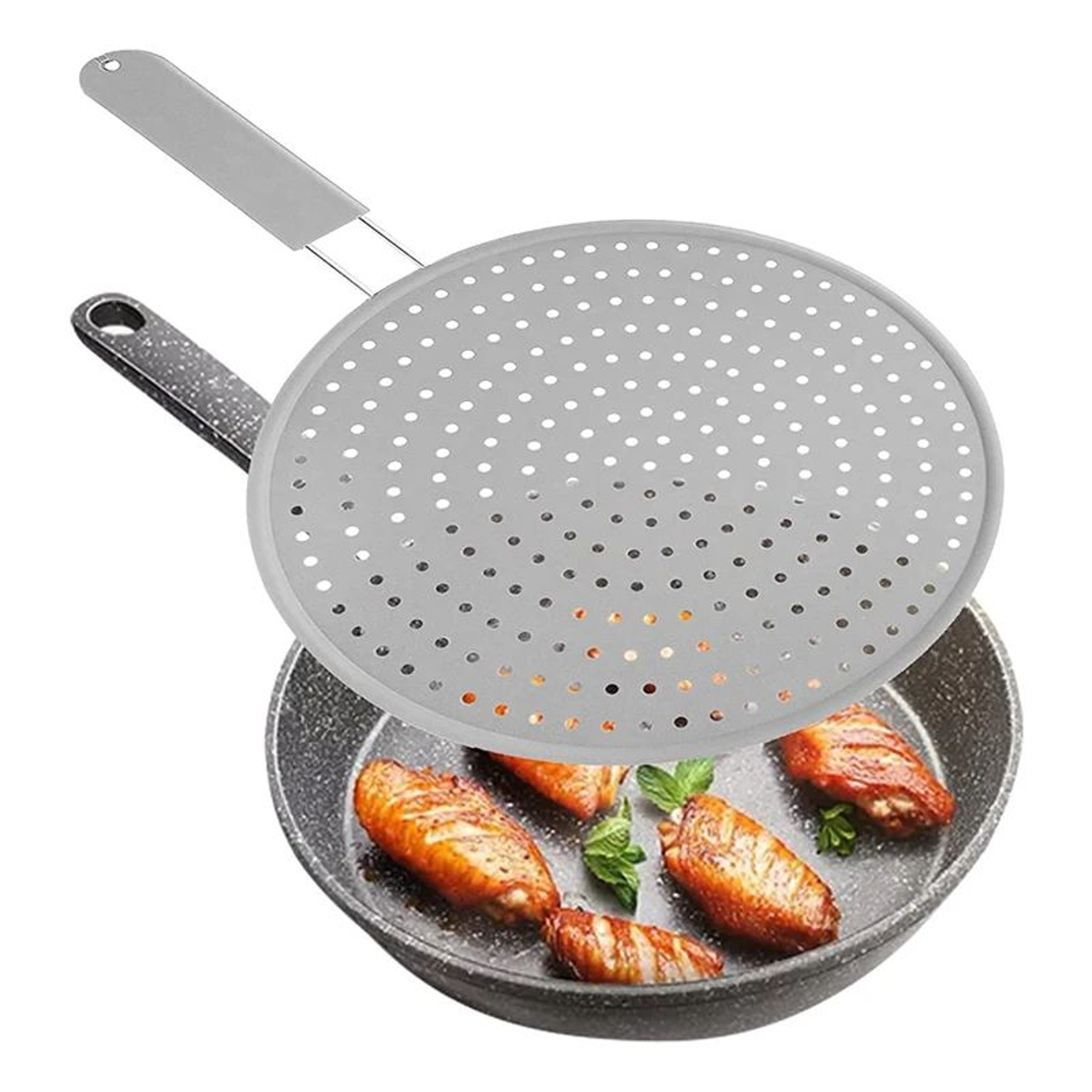 Silicone Splatter Screen With Handle 6