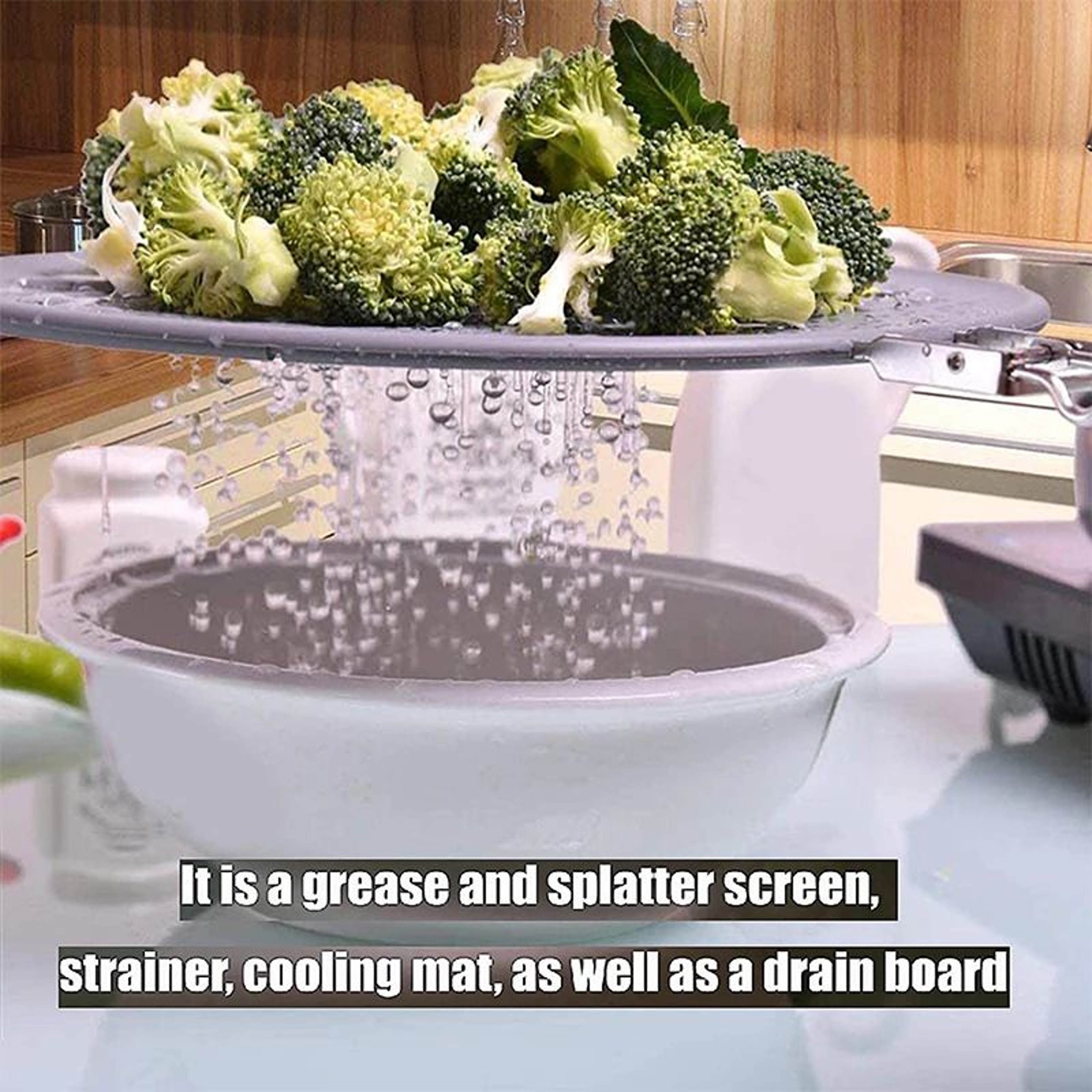 Silicone Splatter Screen With Handle 8