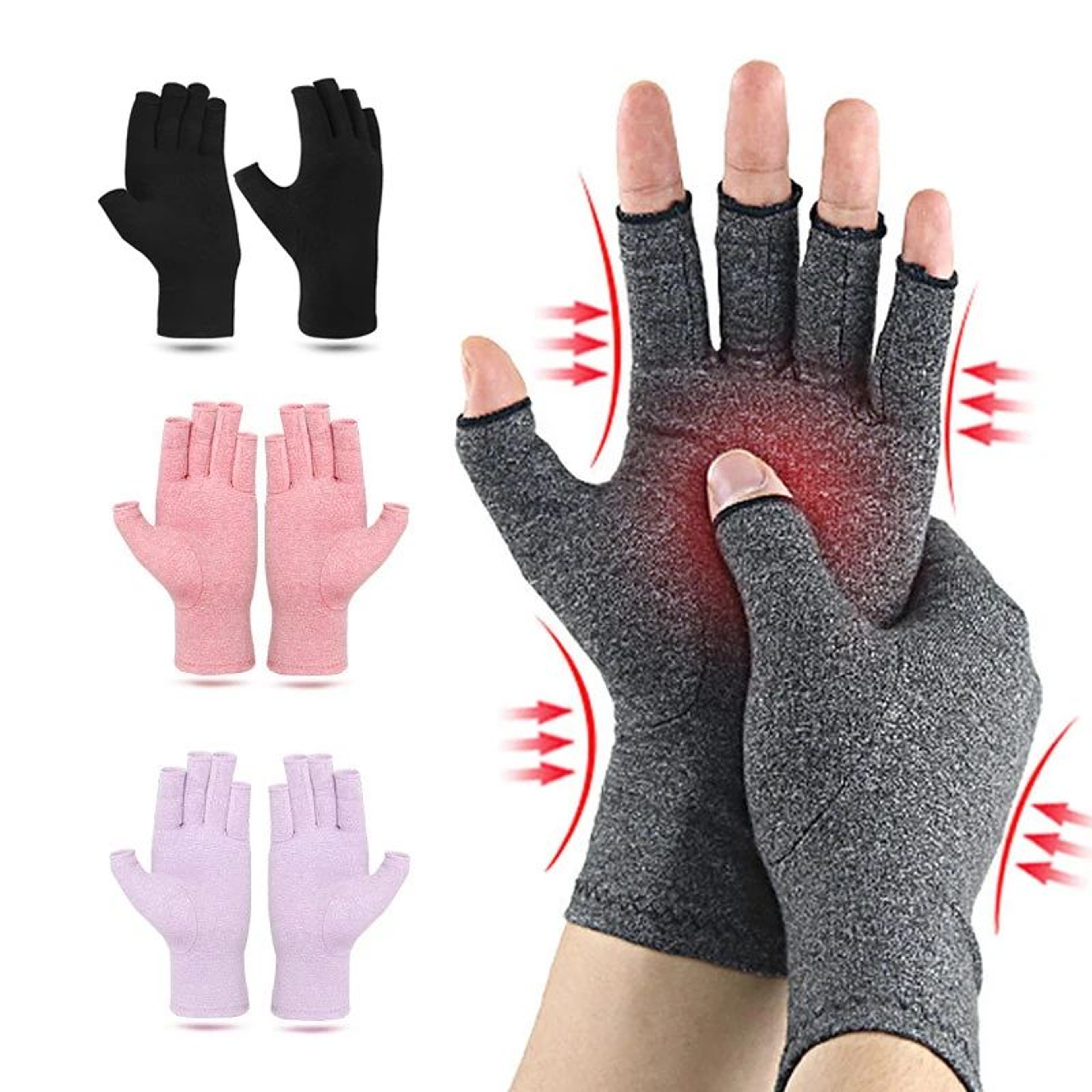 Fingerless Compression Gloves For Hand Support 5