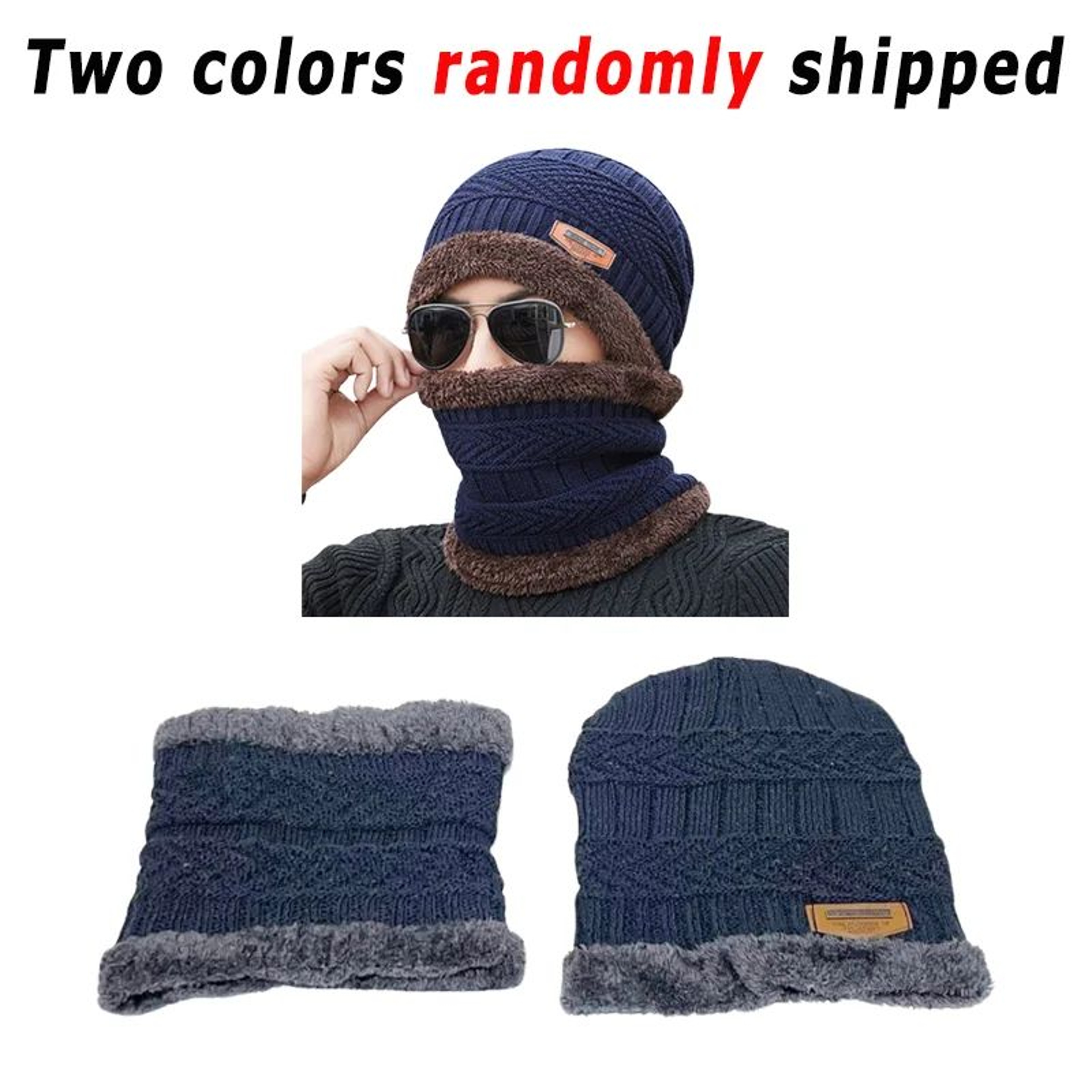 Winter Fleece Beanie Scarf Set For Cold Weather 6